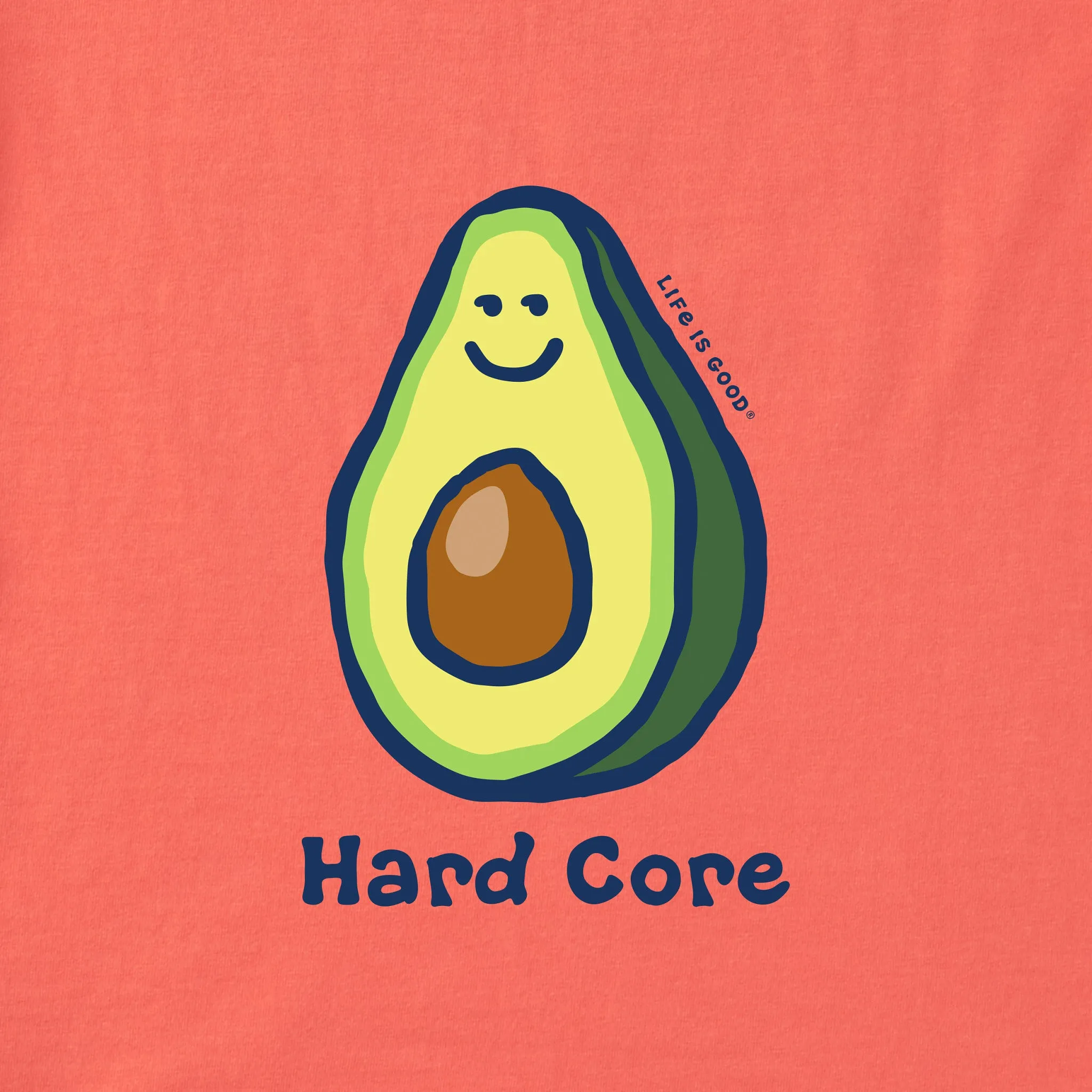Women's Hard Core Avocado Short Sleeve Tee Life is Good
