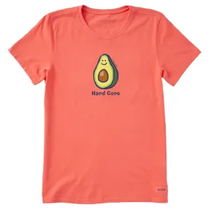 Women's Hard Core Avocado Short Sleeve Tee Life is Good