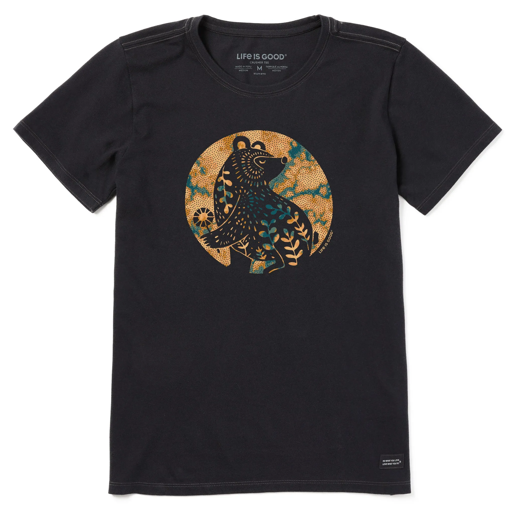 Women's Harvest Bear Tie Dye Short Sleeve Tee Life is Good