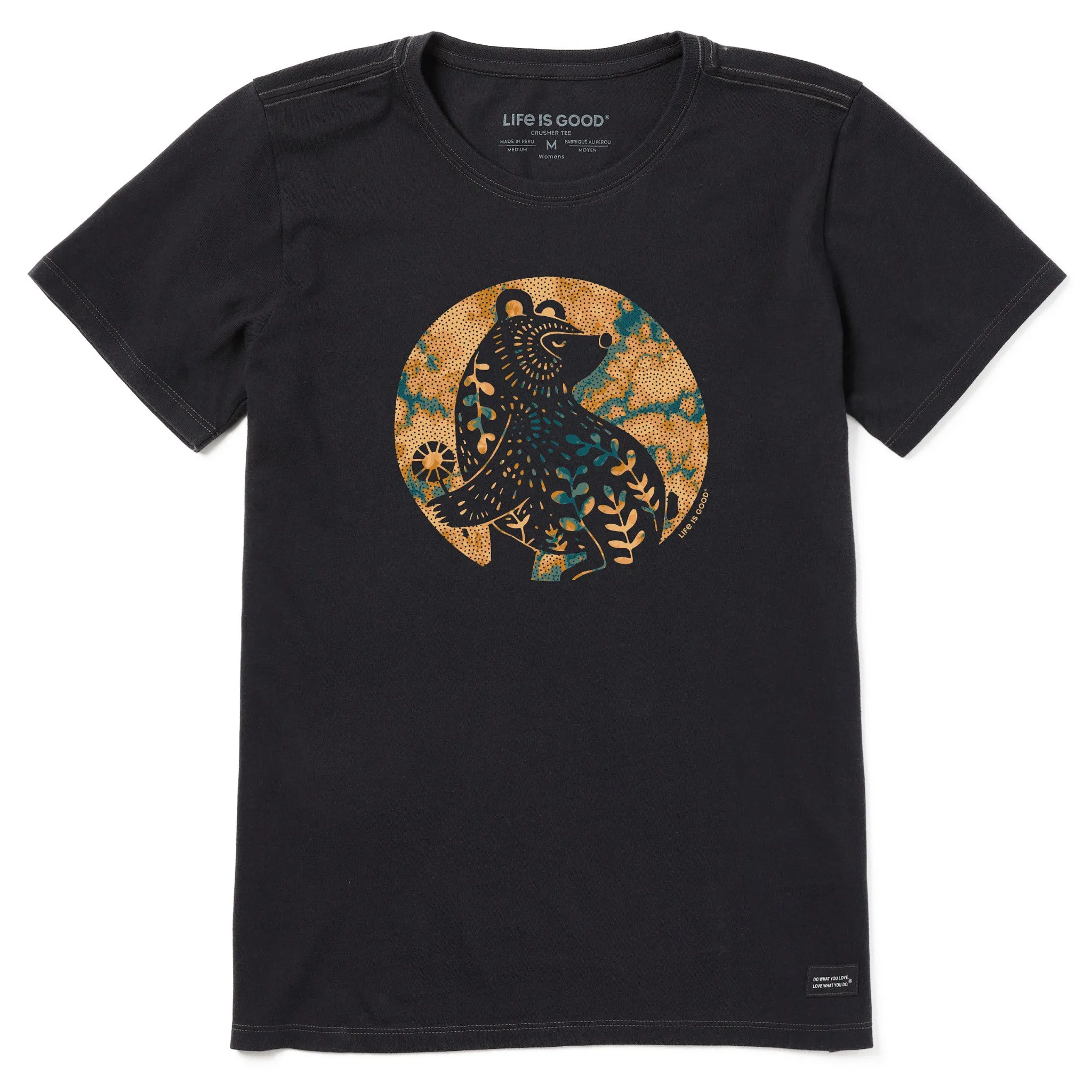 Women's Harvest Bear Tie Dye Short Sleeve Tee Life is Good