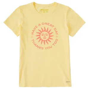 Women's Have a Great Day Sun Short Sleeve Tee Life is Good