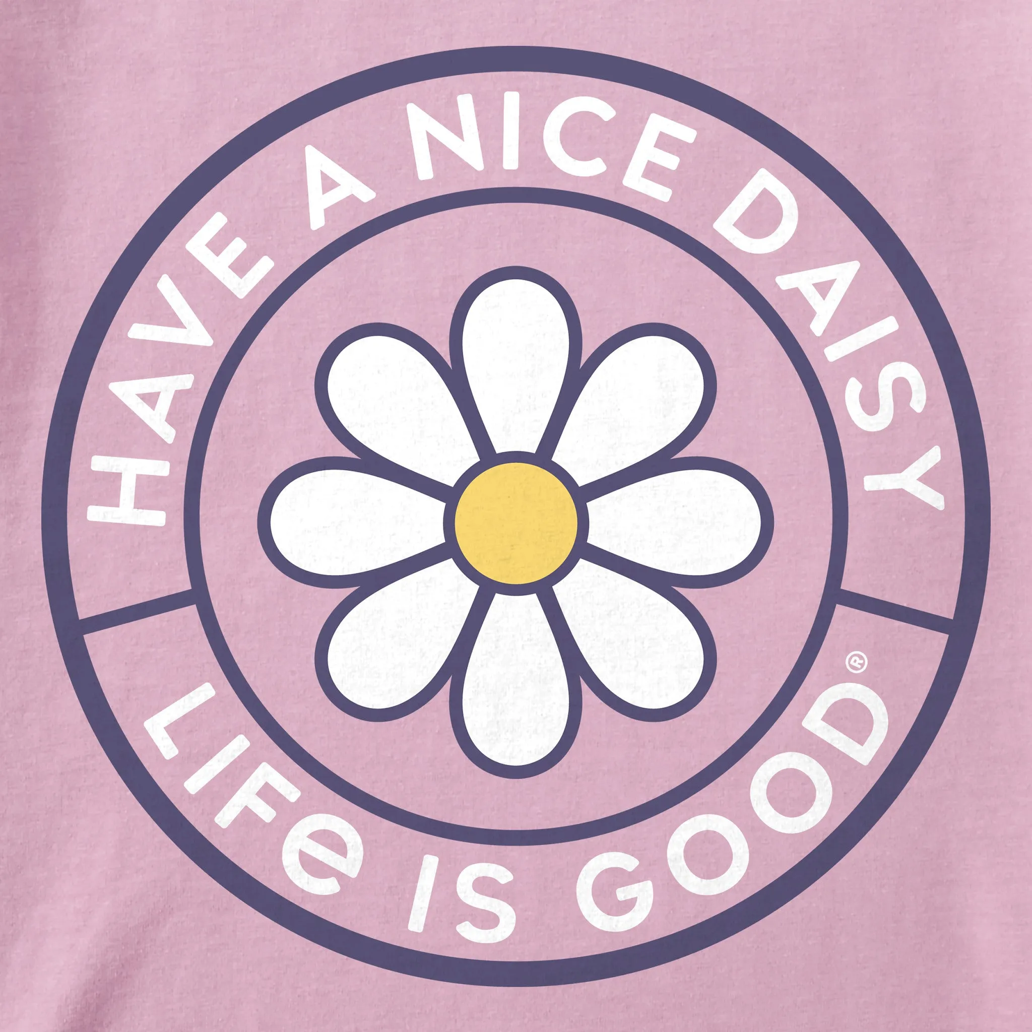 Women's Have A Nice Daisy Coin Short Sleeve Boxy Tee Life is Good