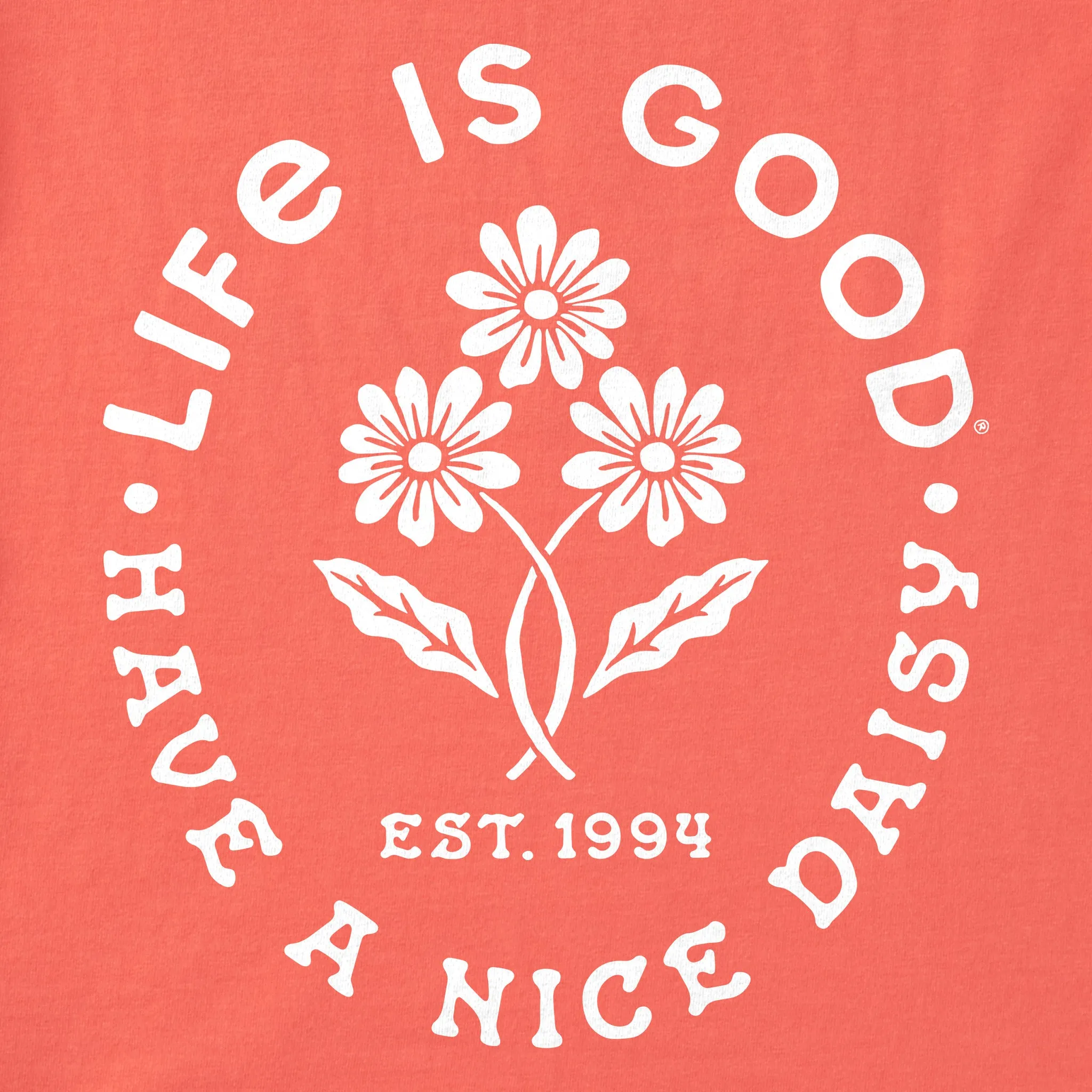 Women's Have a Nice Daisy Daisies Short Sleeve Crusher Boxy Tee Life is Good