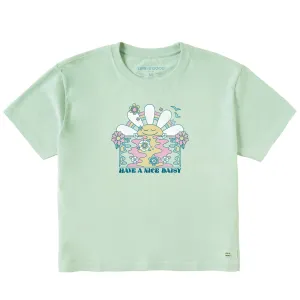 Women's Have a Nice Daisy Sunrise Short Sleeve Crusher Boxy Tee Life is Good