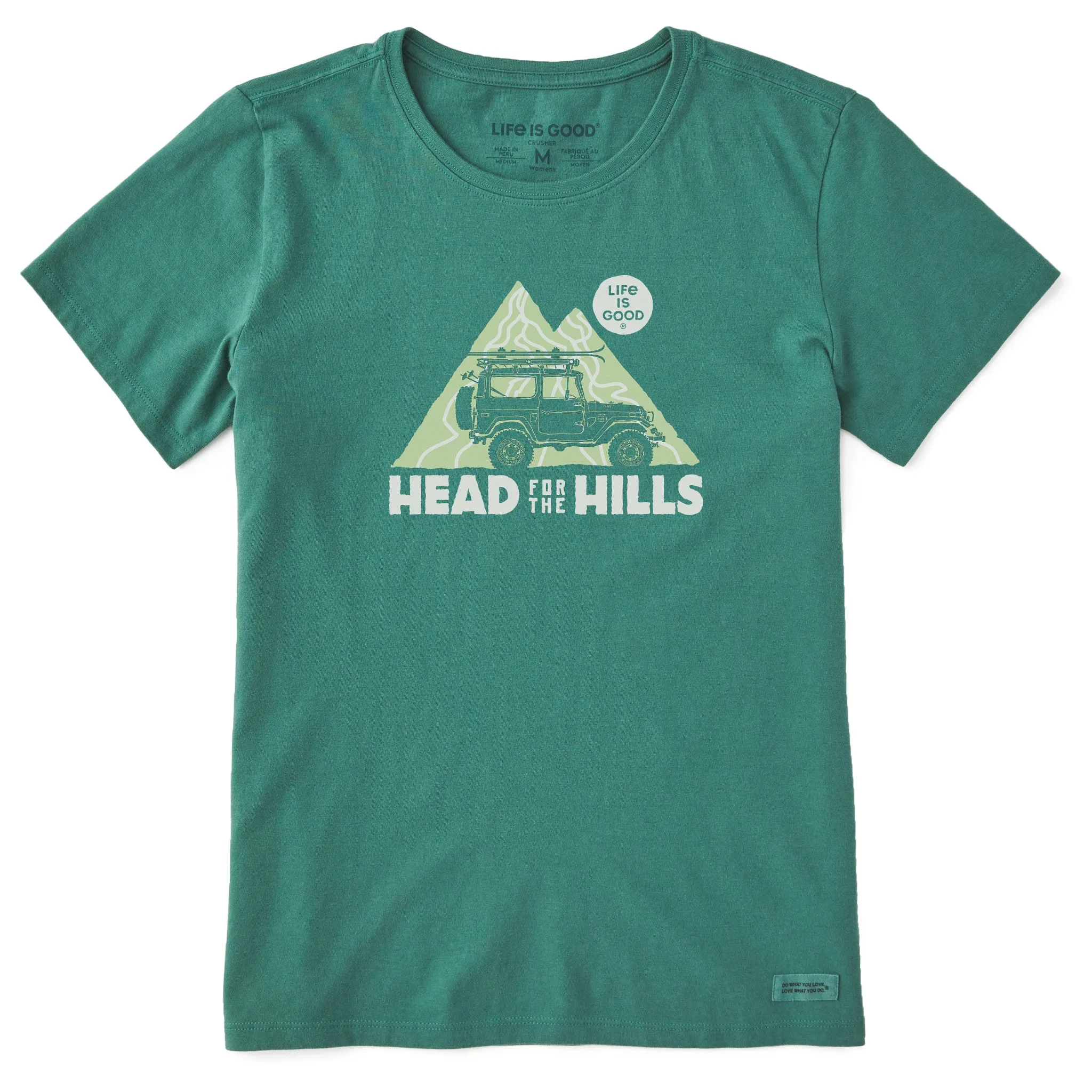 Women's Head for the Hills Ski Rig Short Sleeve Crusher Tee Life is Good