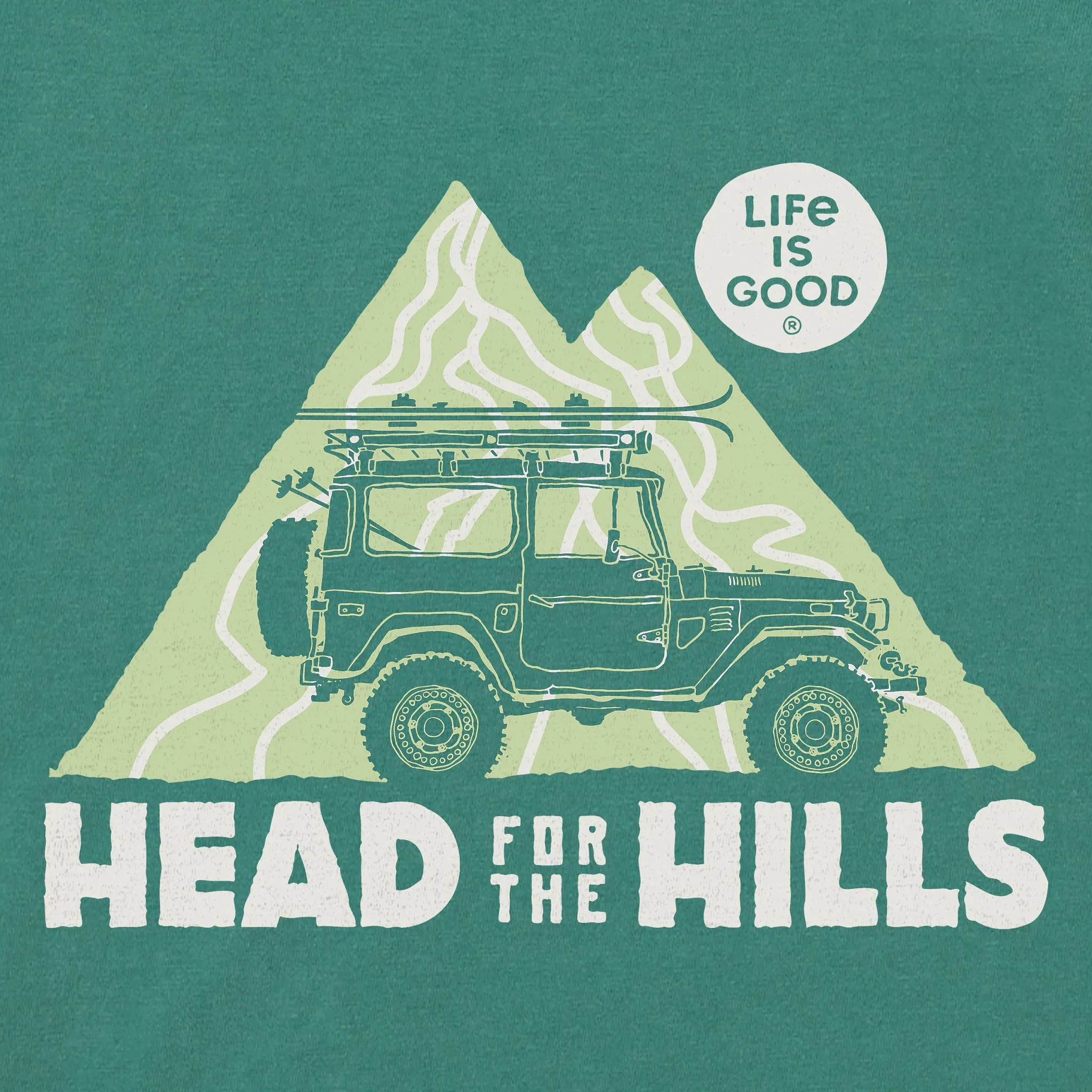 Women's Head for the Hills Ski Rig Short Sleeve Crusher Tee Life is Good
