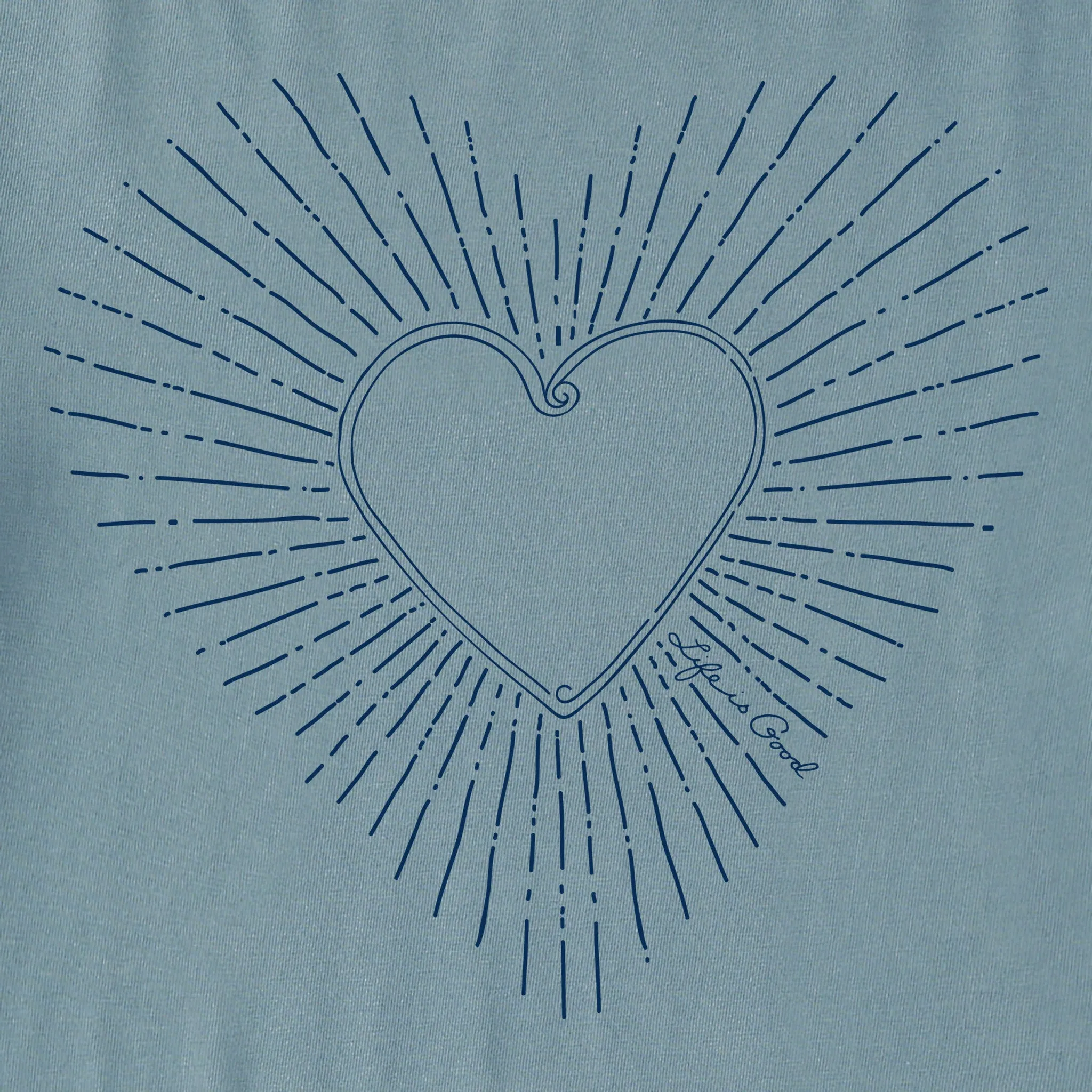Women's Heart Burst Short Sleeve Crusher Vee Life is Good