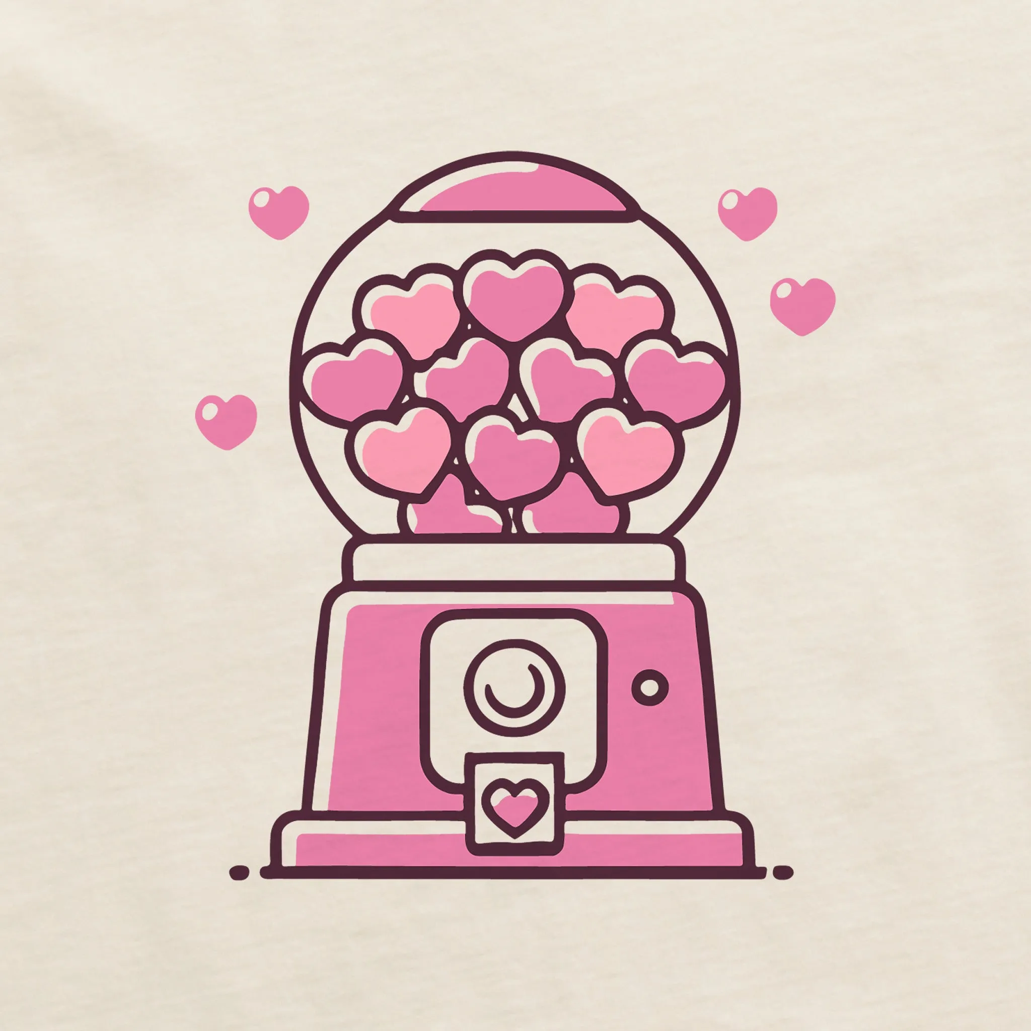 Women's Heart Gumballs Short Sleeve Crusher Boxy Tee Life is Good