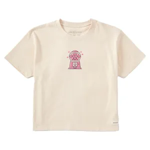 Women's Heart Gumballs Short Sleeve Crusher Boxy Tee Life is Good