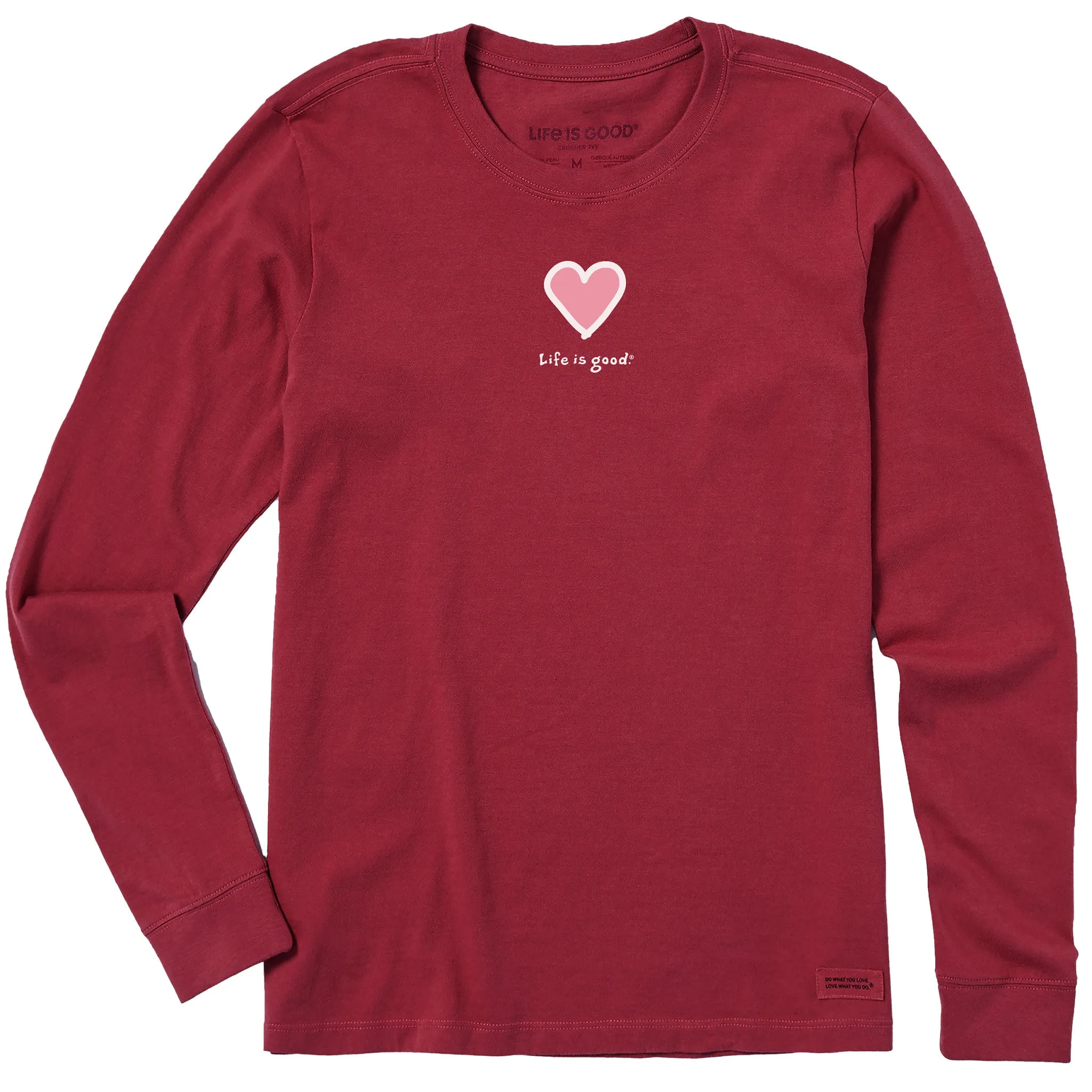 Women's Heart Long Sleeve Crusher Tee Life is Good