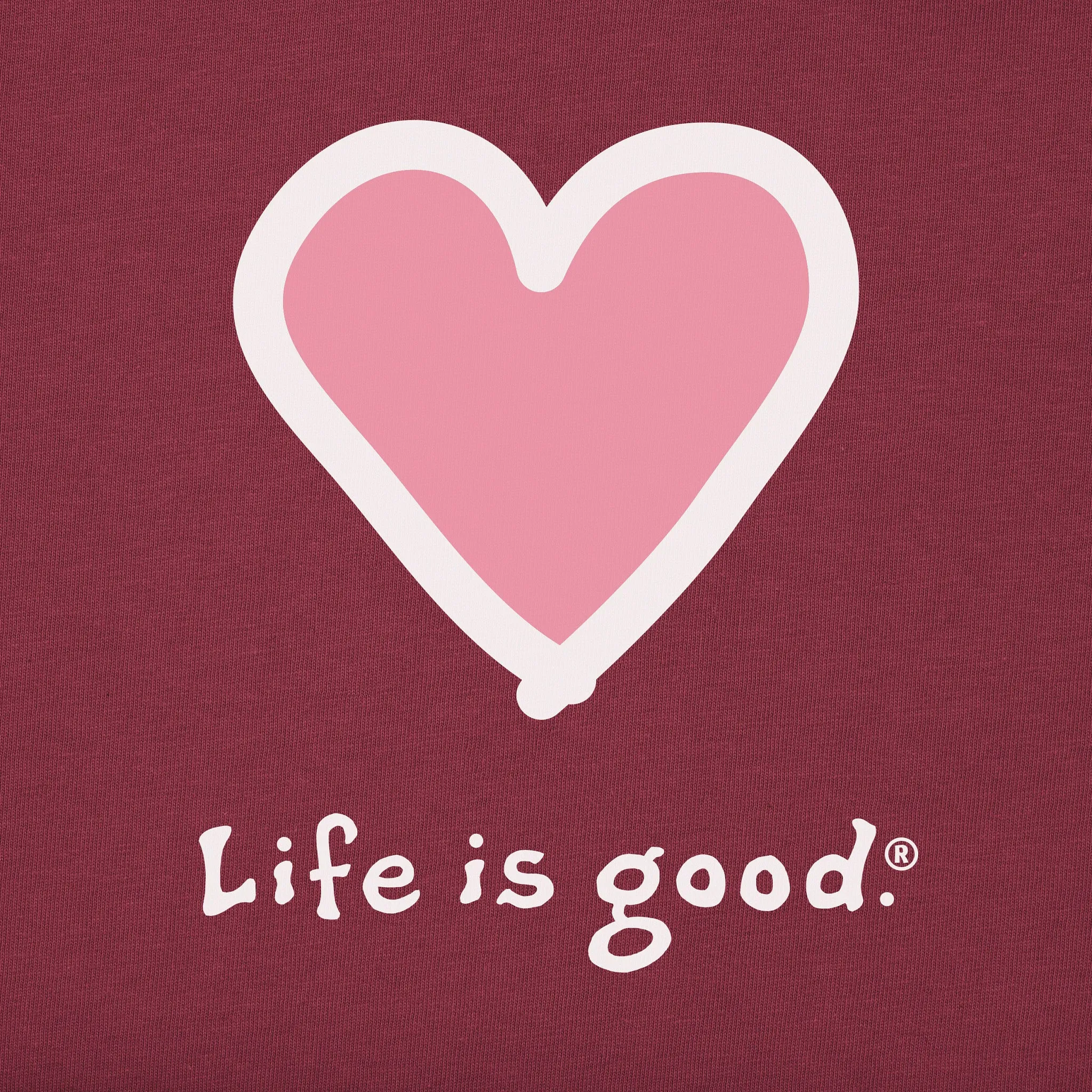 Women's Heart Long Sleeve Crusher Tee Life is Good