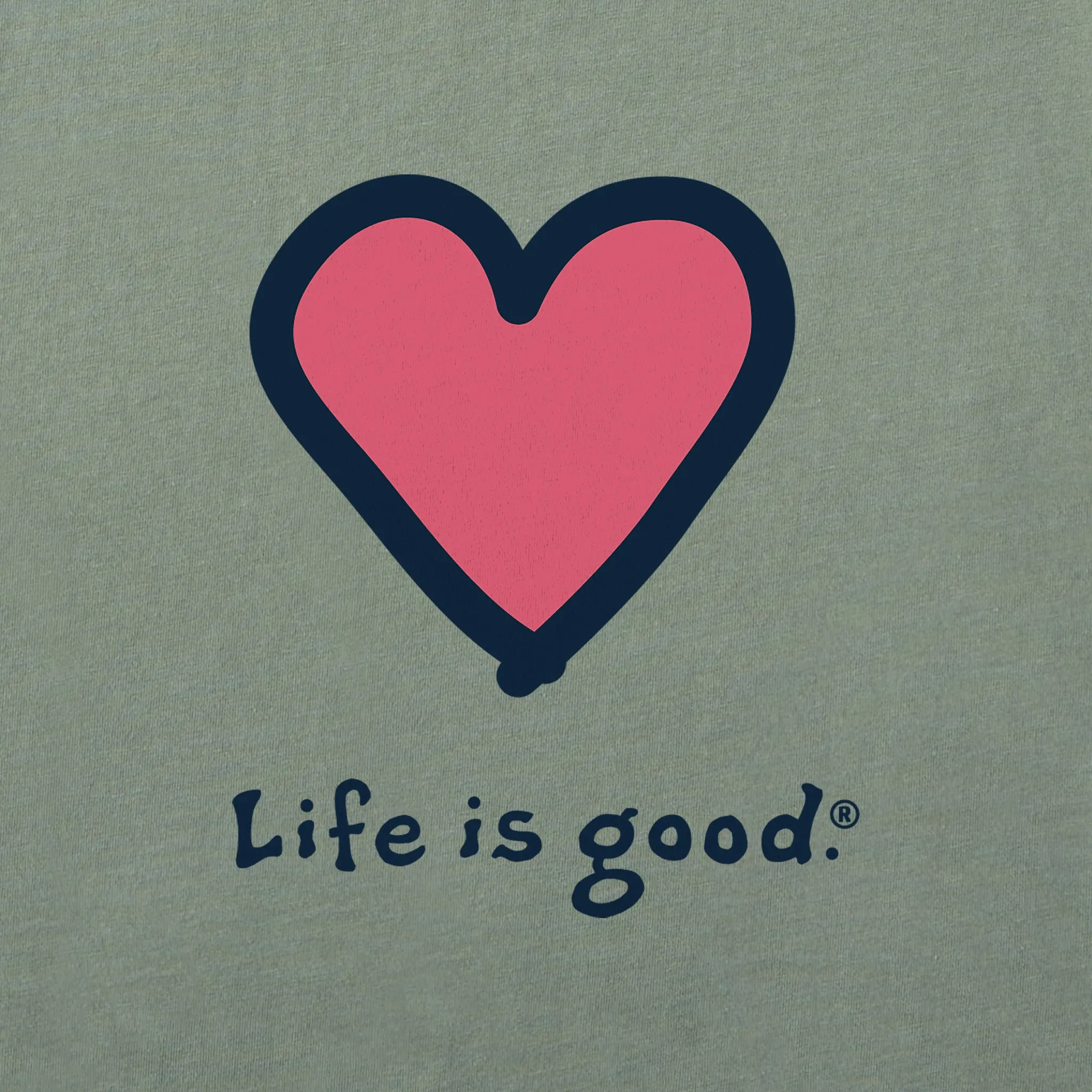 Women's Heart Long Sleeve Crusher Tee Life is Good