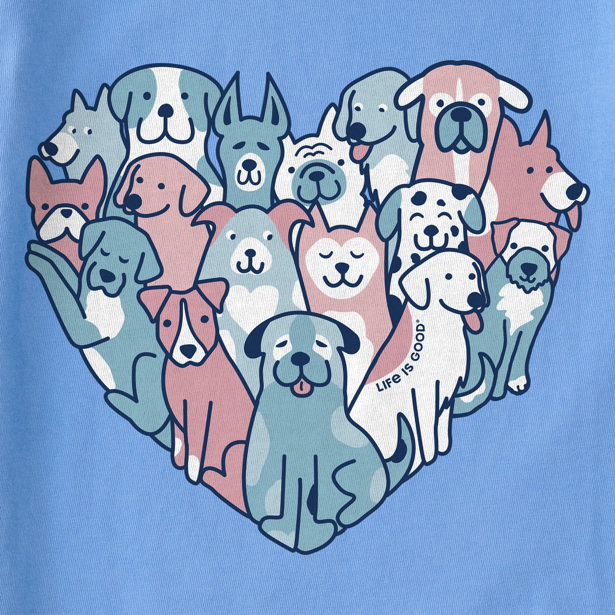 Women's Heart of Dogs Crusher Tank Life is Good
