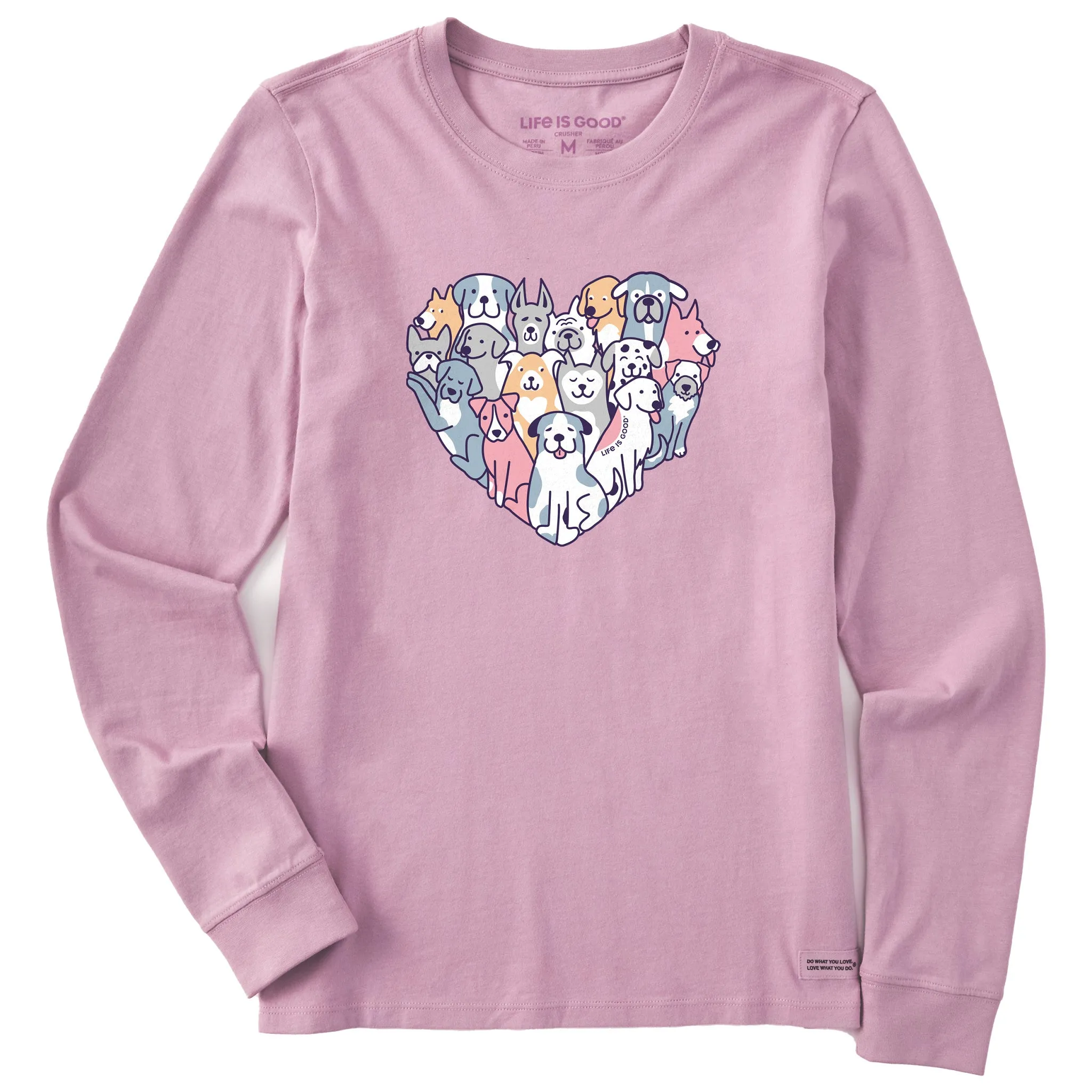 Women's Heart of Dogs Long Sleeve Tee Life is Good