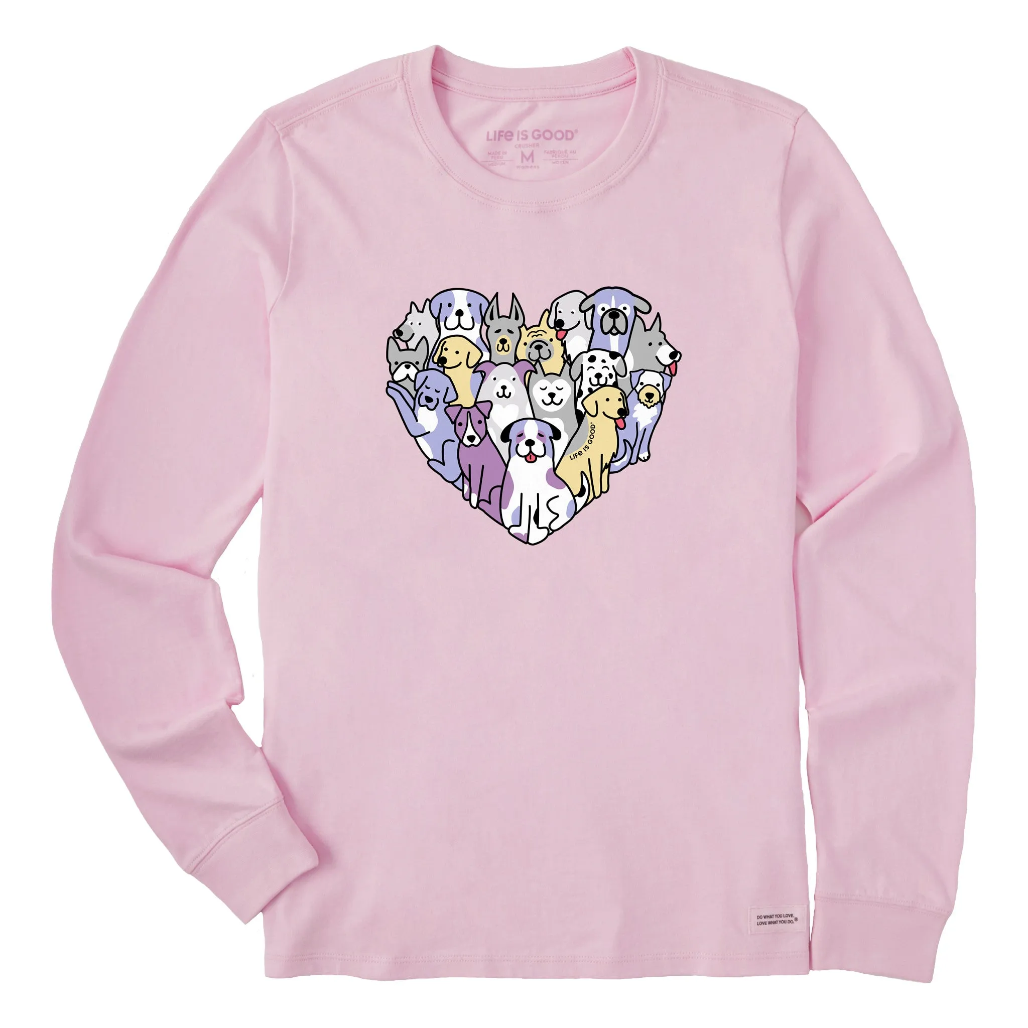 Women's Heart of Dogs Long Sleeve Tee Life is Good