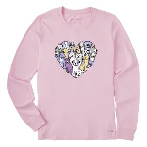 Women's Heart of Dogs Long Sleeve Tee Life is Good