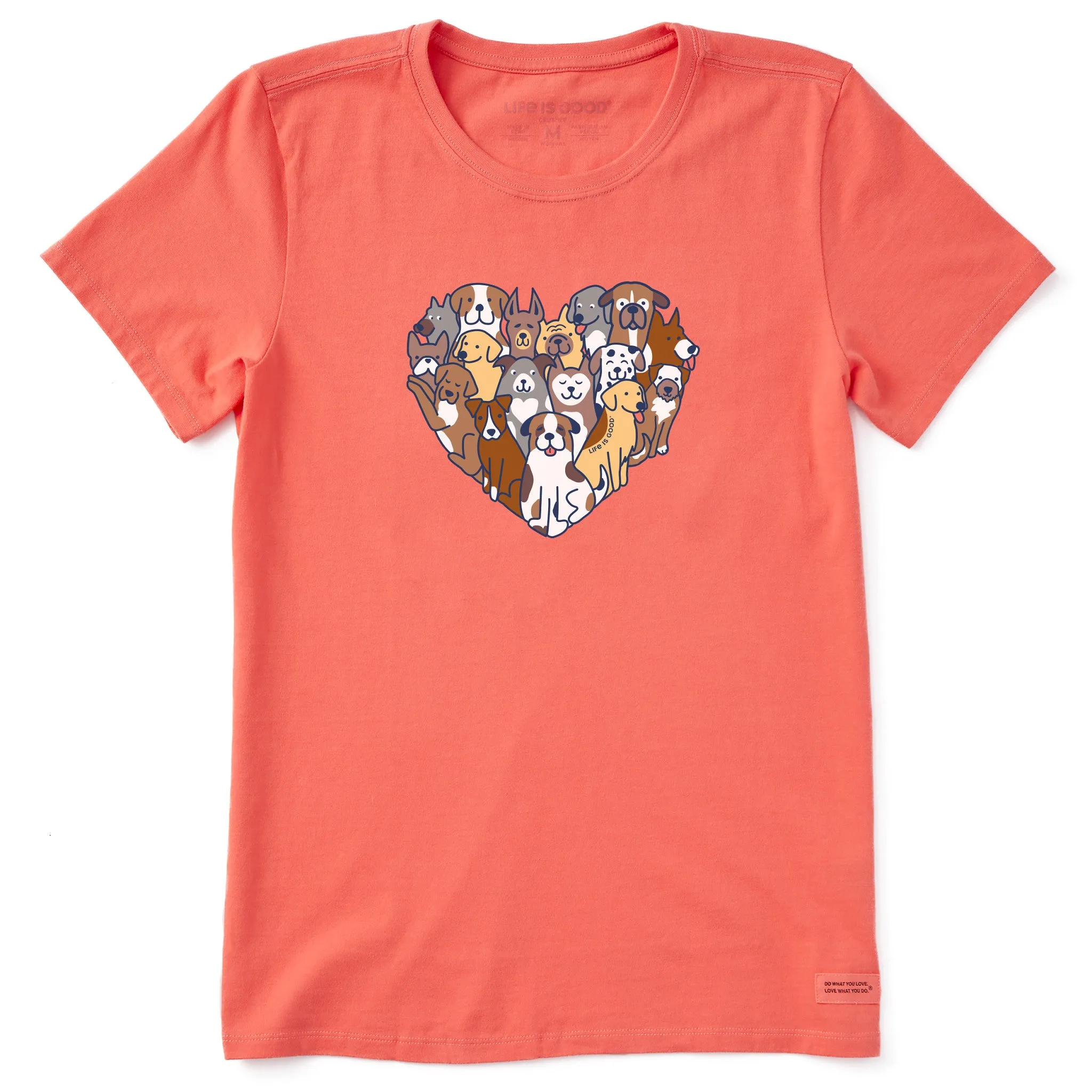 Women's Heart of Dogs Short Sleeve Tee Life is Good