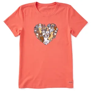 Women's Heart of Dogs Short Sleeve Tee Life is Good