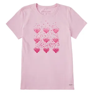 Women's Heart of Hearts Grid Short Sleeve Tee Life is Good