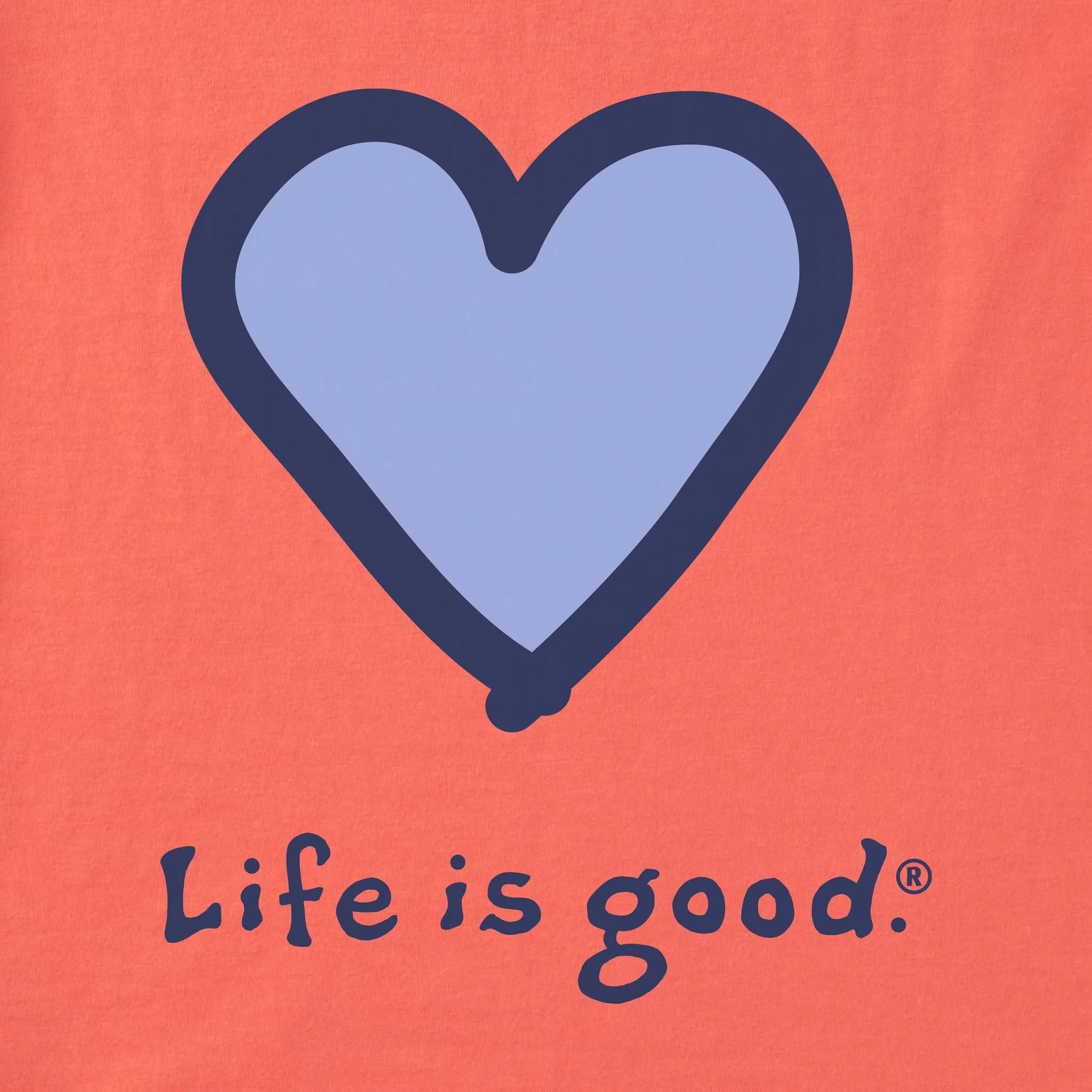 Women's Heart Short Sleeve Crusher Vee Life is Good