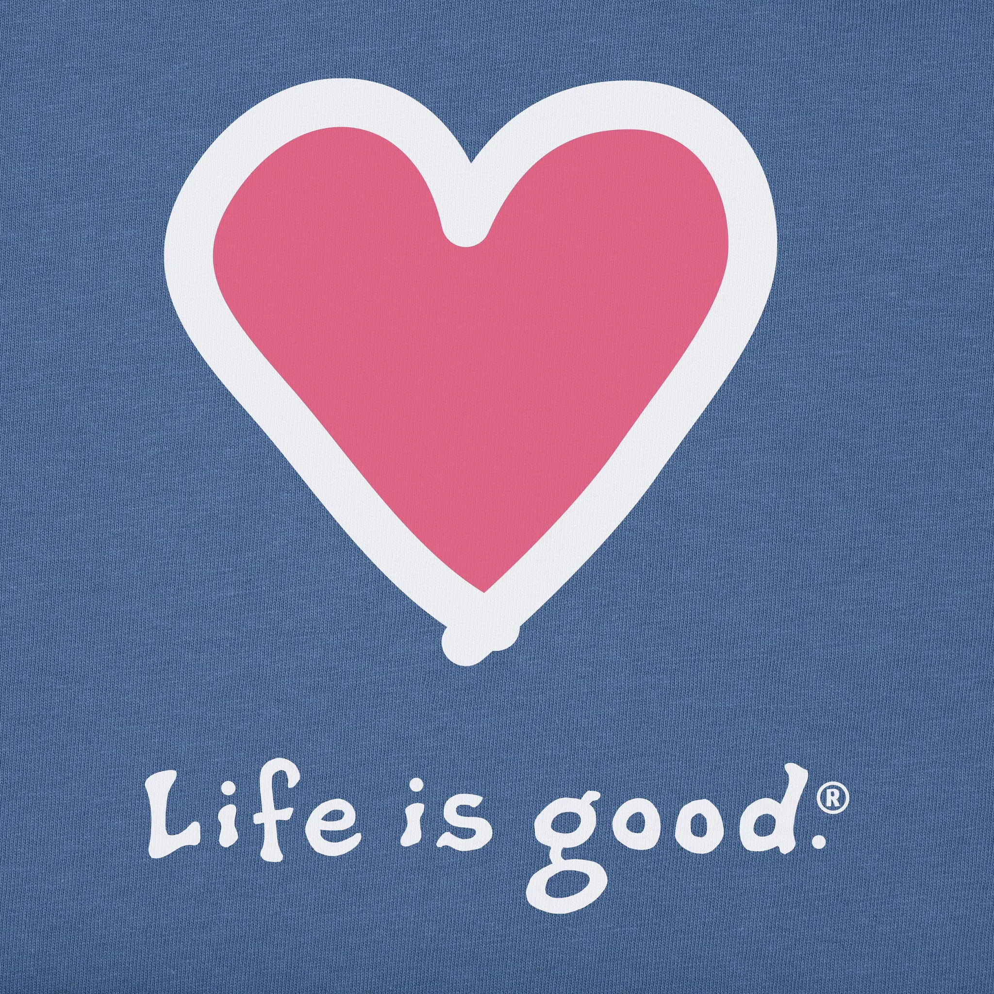 Women's Heart Short Sleeve Crusher Vee Life is Good