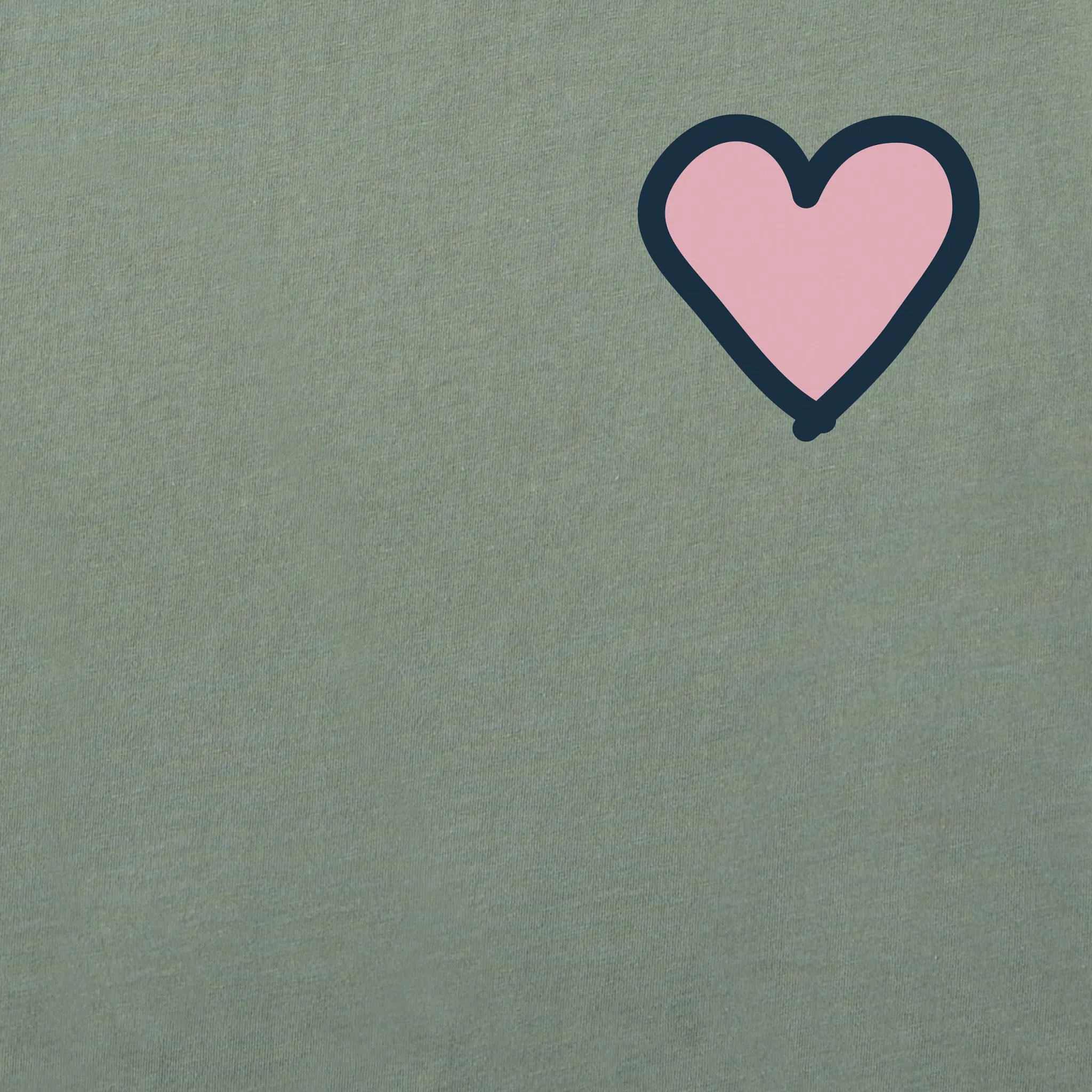 Women's Heart Simple Short Sleeve Crusher Tee Life is Good