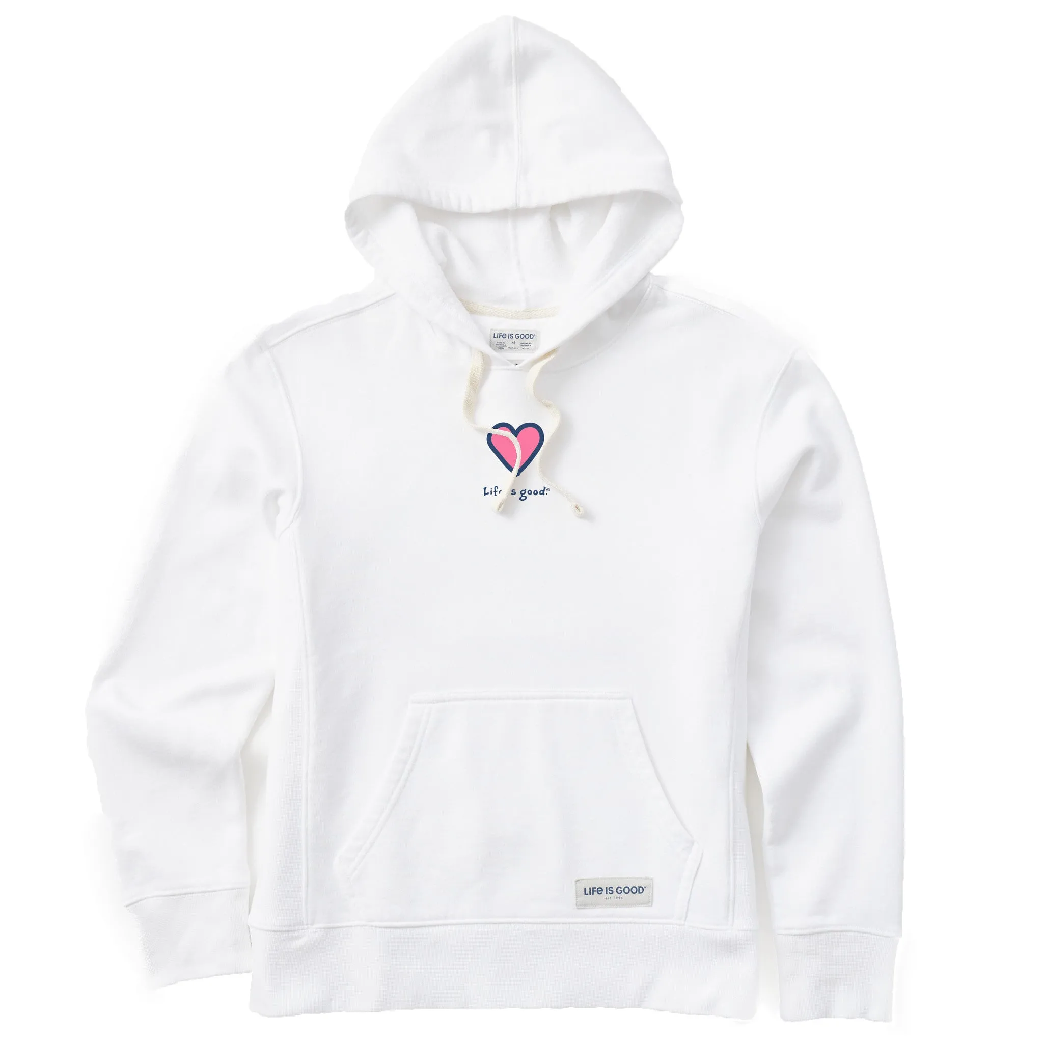 Women's Heart Simply True Fleece Hoodie Life is Good