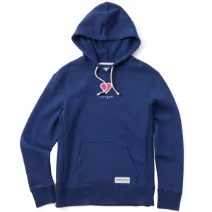 Women's Heart Simply True Fleece Hoodie Life is Good
