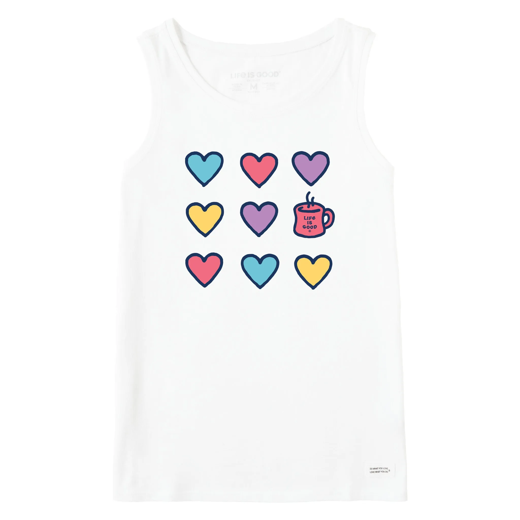 Women's Hearts and a Mug Crusher Tank Life is Good