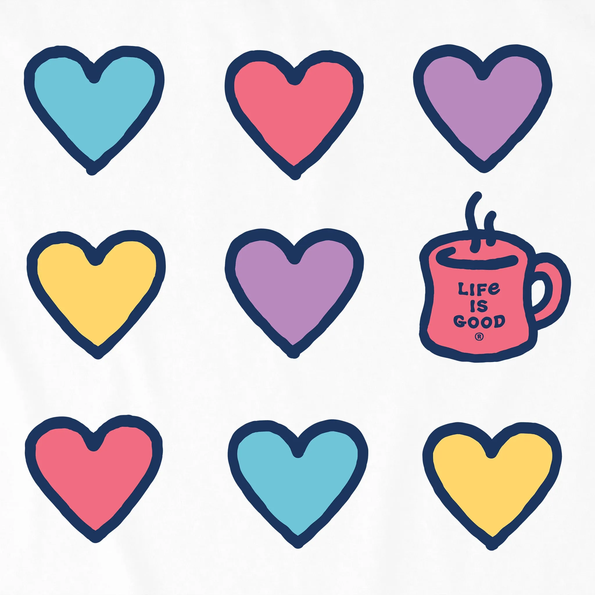 Women's Hearts and a Mug Crusher Tank Life is Good