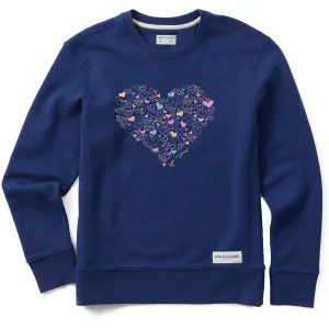 Women's Hearty Heart Simply True Crew Life is Good