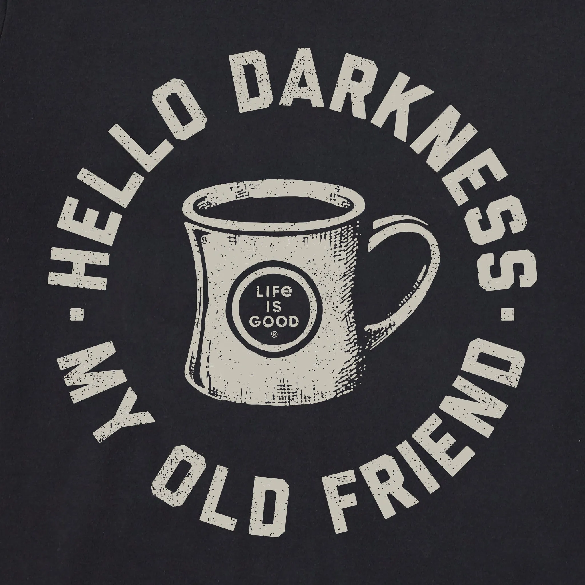 Women's Hello Darkness My Old Friend Simply True Fleece Hoodie Life is Good