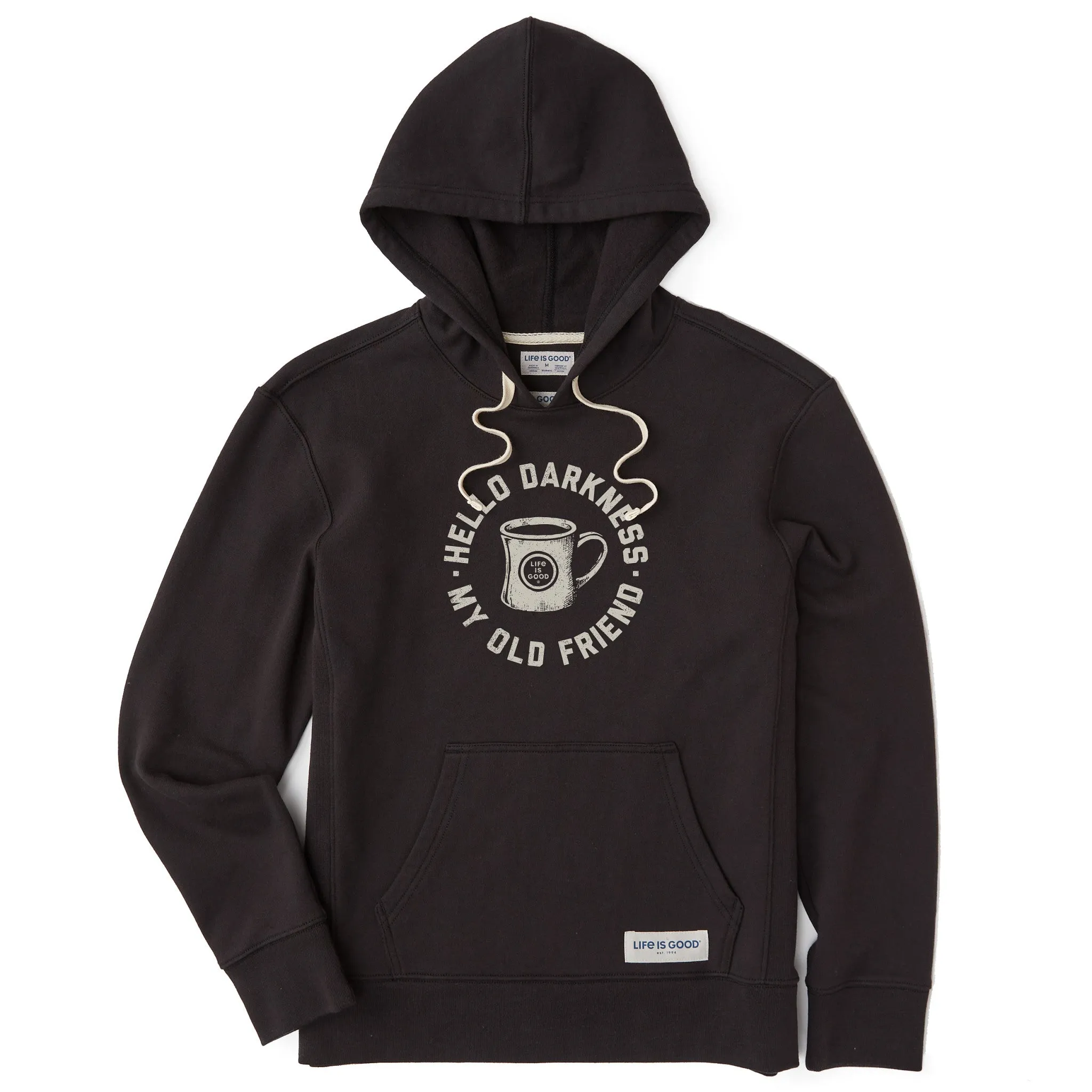Women's Hello Darkness My Old Friend Simply True Fleece Hoodie Life is Good