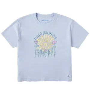 Women's Hello Sunshine Sun & Flowrs Short Sleeve Crusher Boxy Tee Life is Good