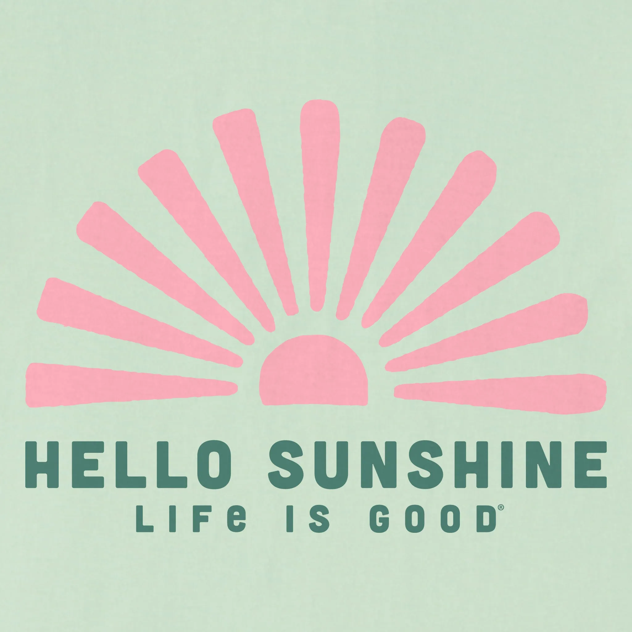Women's Hello Sunshine Sun Short Sleeve Crusher Vee Life is Good