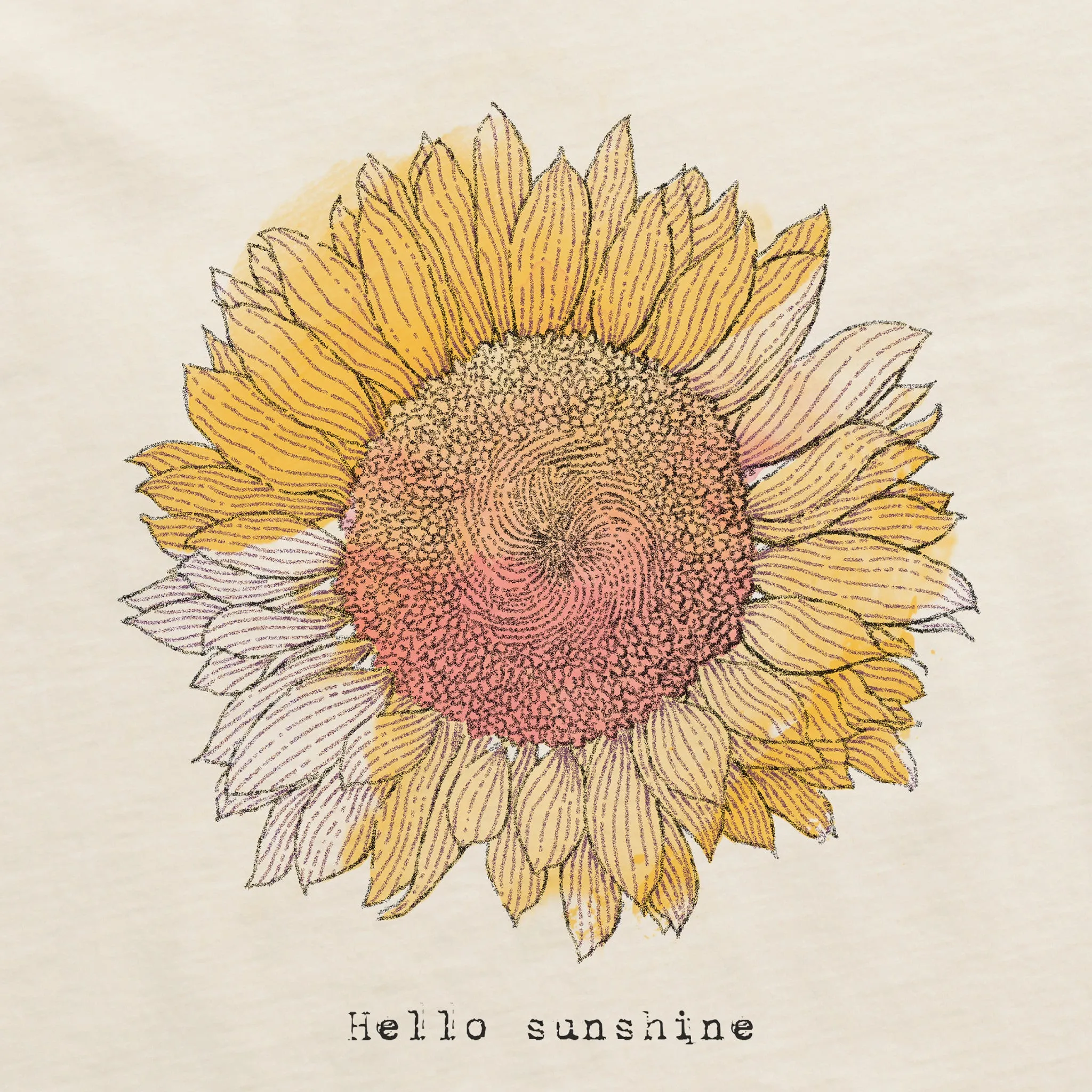 Women's Hello Sunshine  Sunflower Short Sleeve Crusher Tee Life is Good