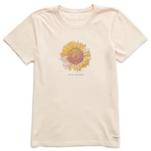 Women's Hello Sunshine  Sunflower Short Sleeve Crusher Tee Life is Good