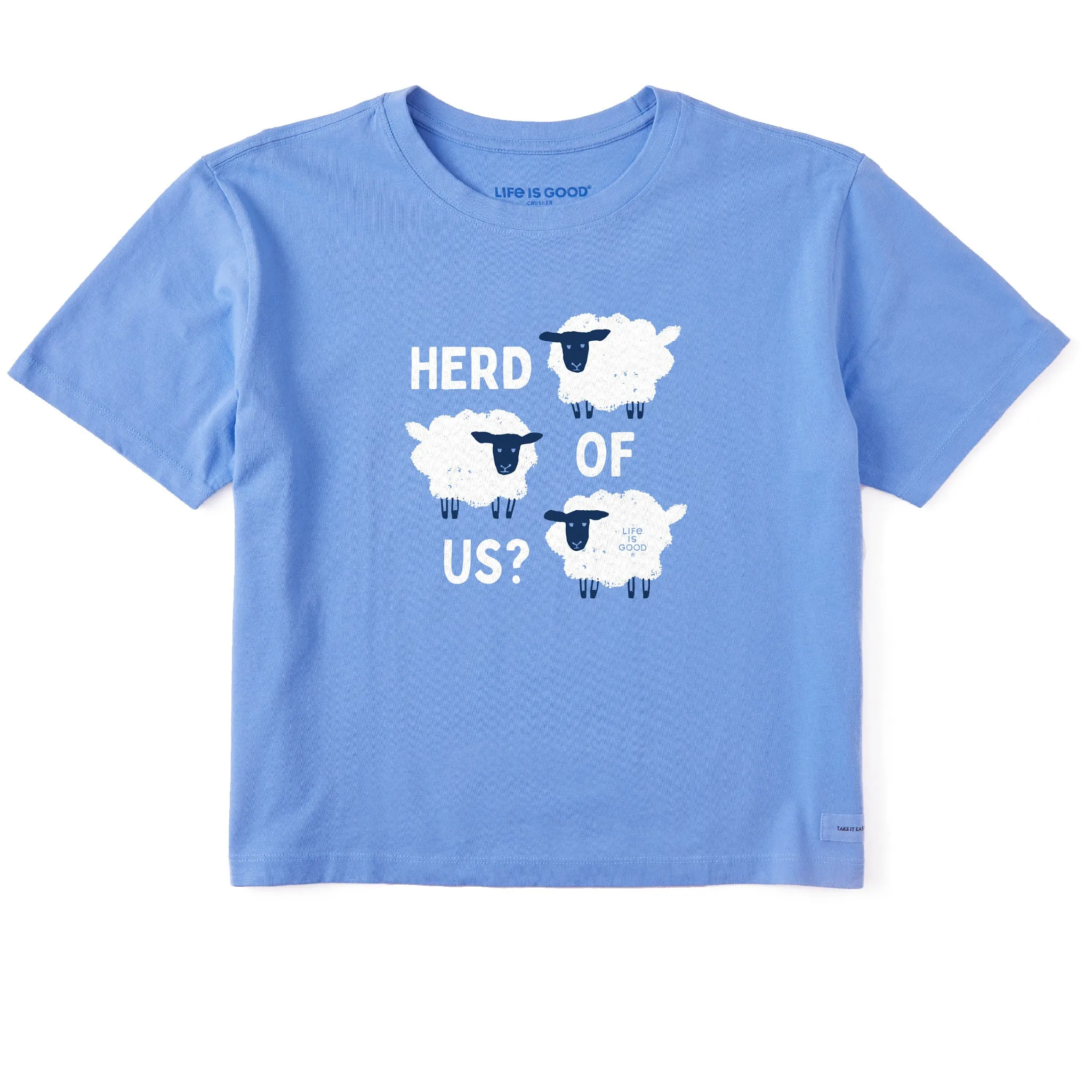 Women's Herd of Us Sheep Short Sleeve Crusher Boxy Tee Life is Good