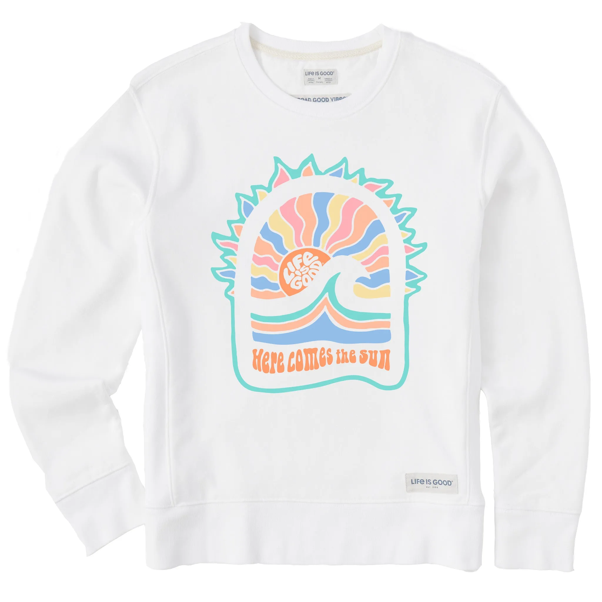 Women's Here Comes Sunshine Simply True Crew Life is Good