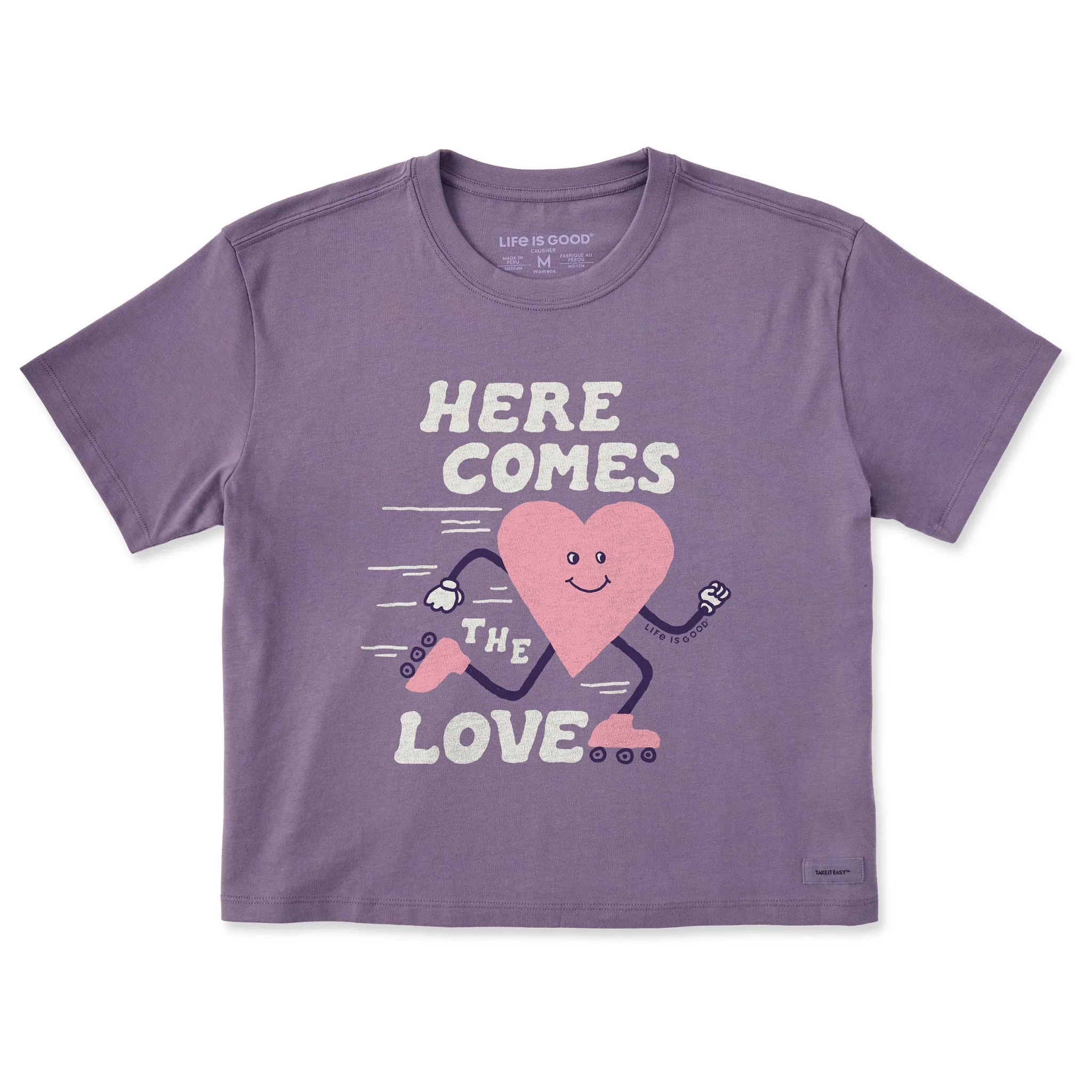 Women's Here Comes the Love Short Sleeve Crusher Boxy Tee Life is Good