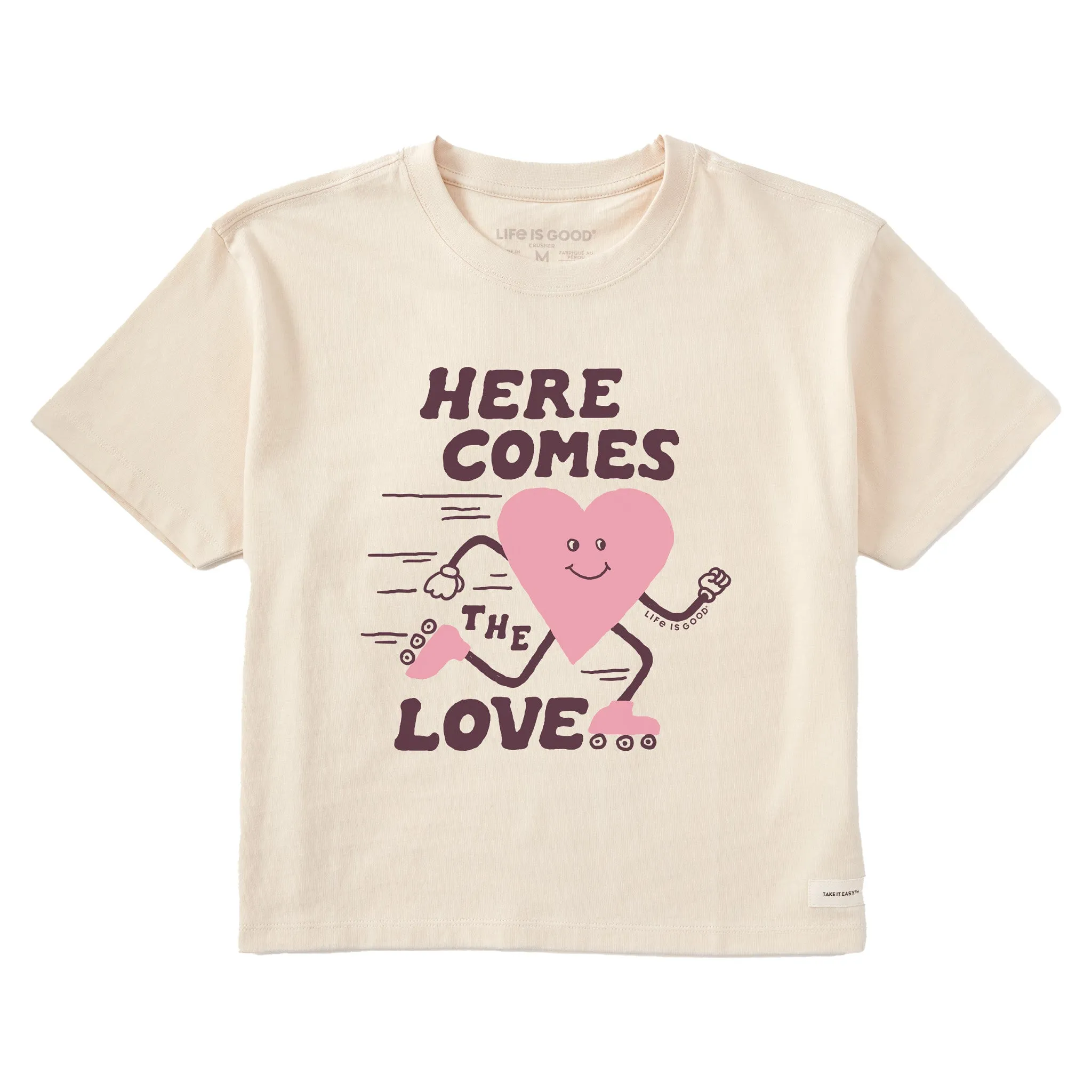 Women's Here Comes the Love Short Sleeve Crusher Boxy Tee Life is Good