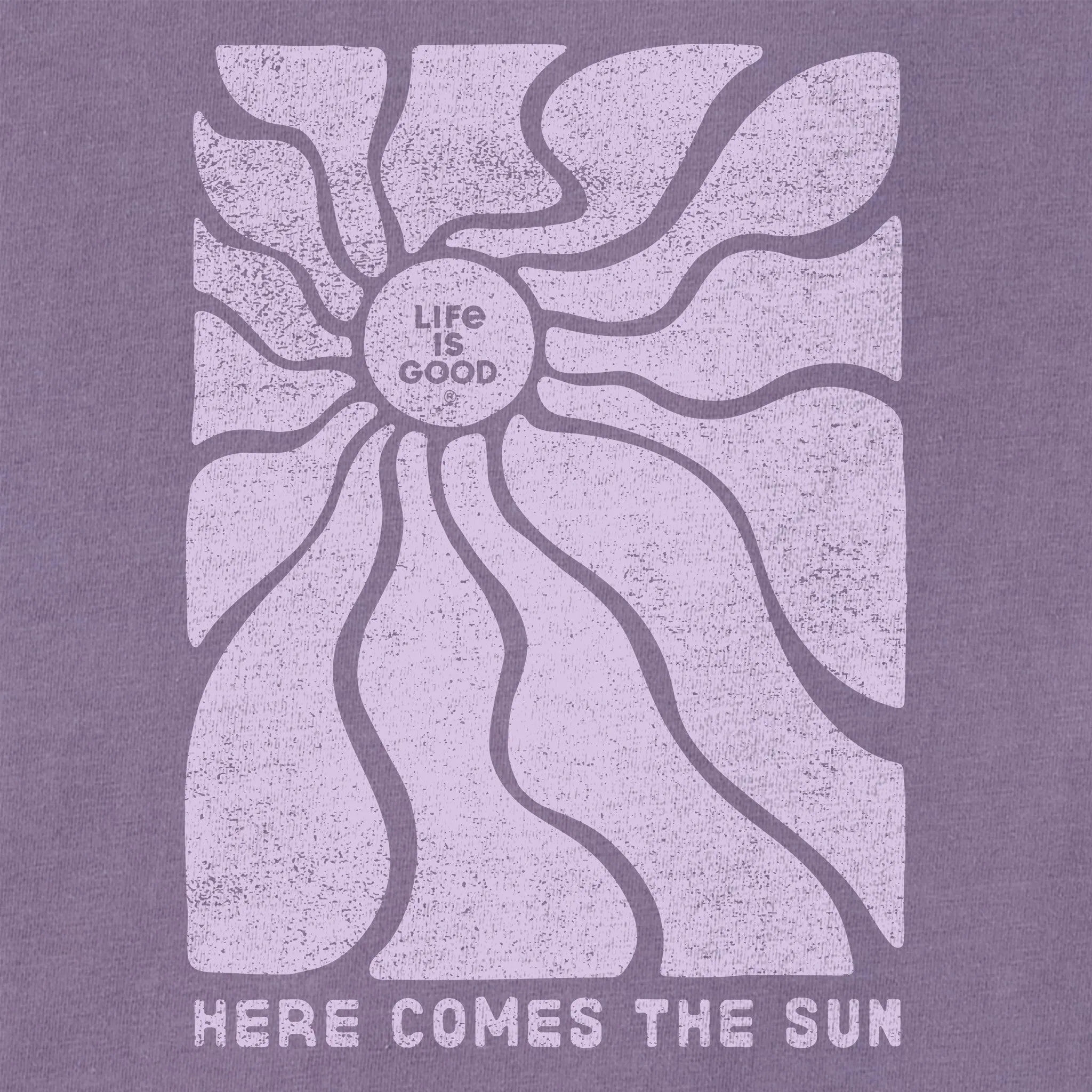 Women's Here Comes the Sun Flow Short Sleeve Crusher Boxy Tee Life is Good