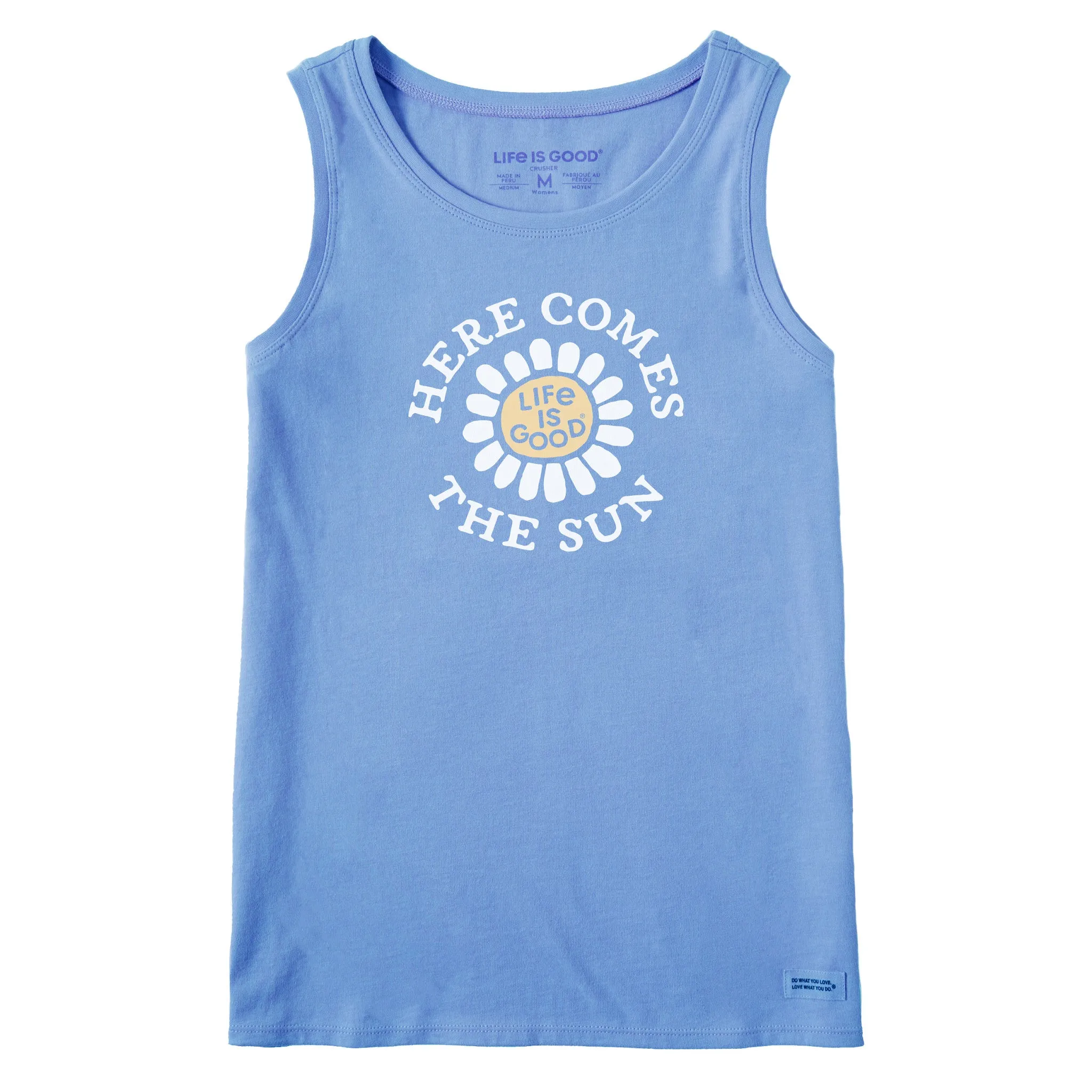 Women's Here Comes the Sun Flower Crusher Tank Life is Good