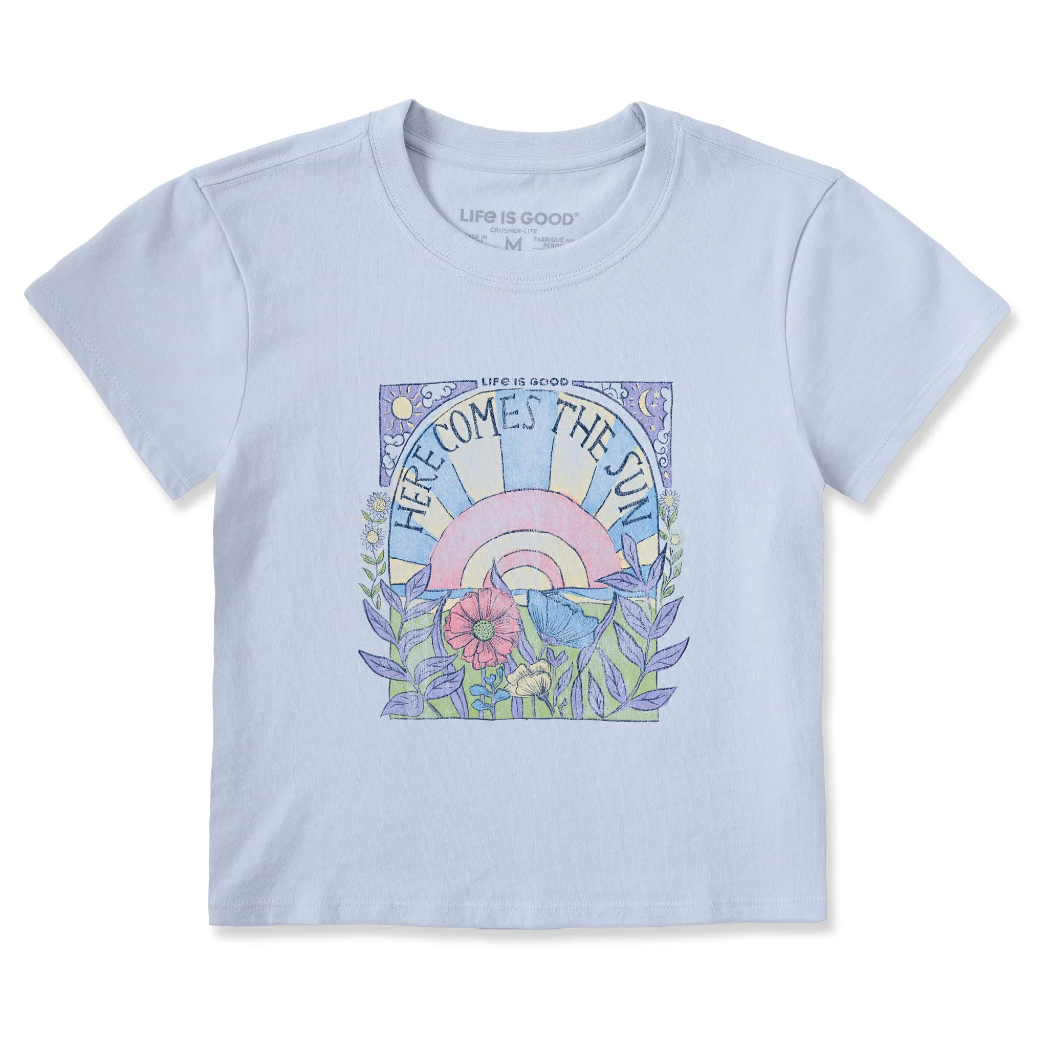 Women's Here Comes The Sun Hippie Crusher-LITE Shrunken Tee Life is Good