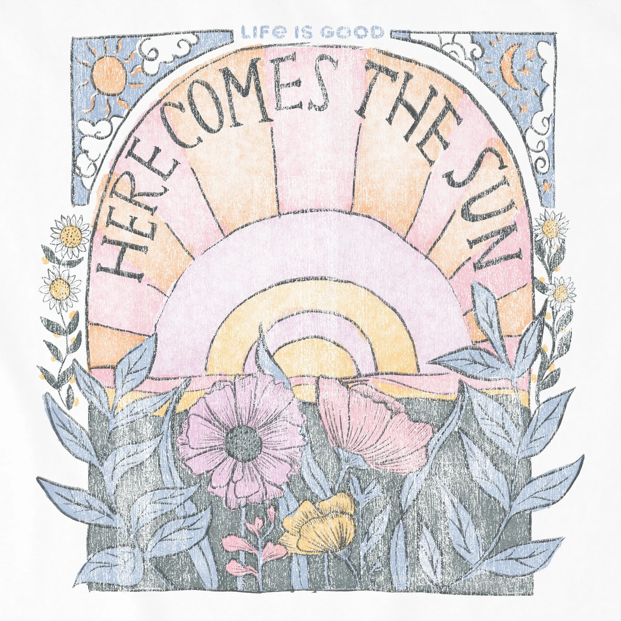Women's Here Comes The Sun Hippie Crusher Tank Life is Good