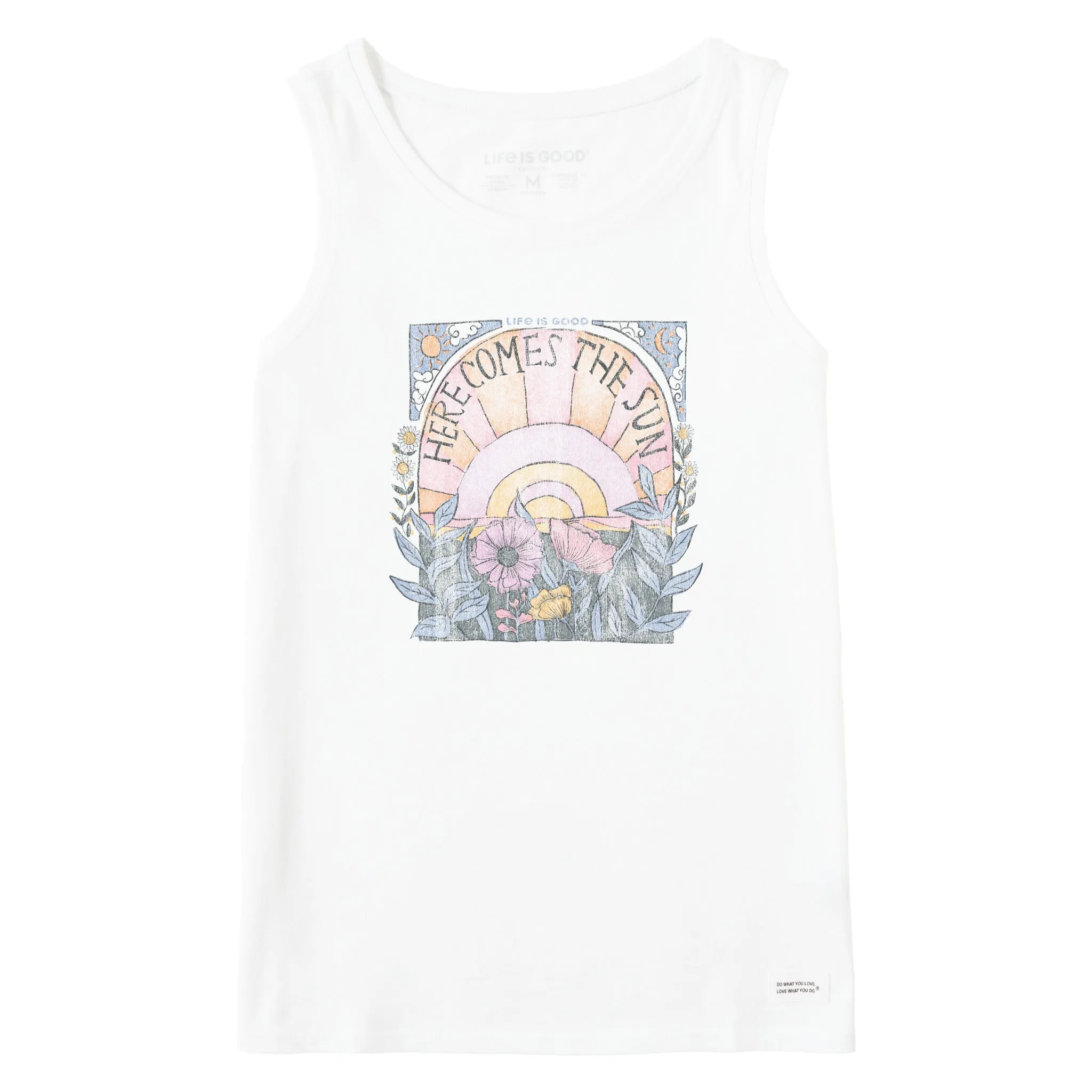 Women's Here Comes The Sun Hippie Crusher Tank Life is Good