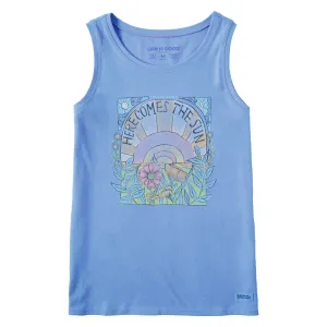 Women's Here Comes The Sun Hippie Crusher Tank Life is Good