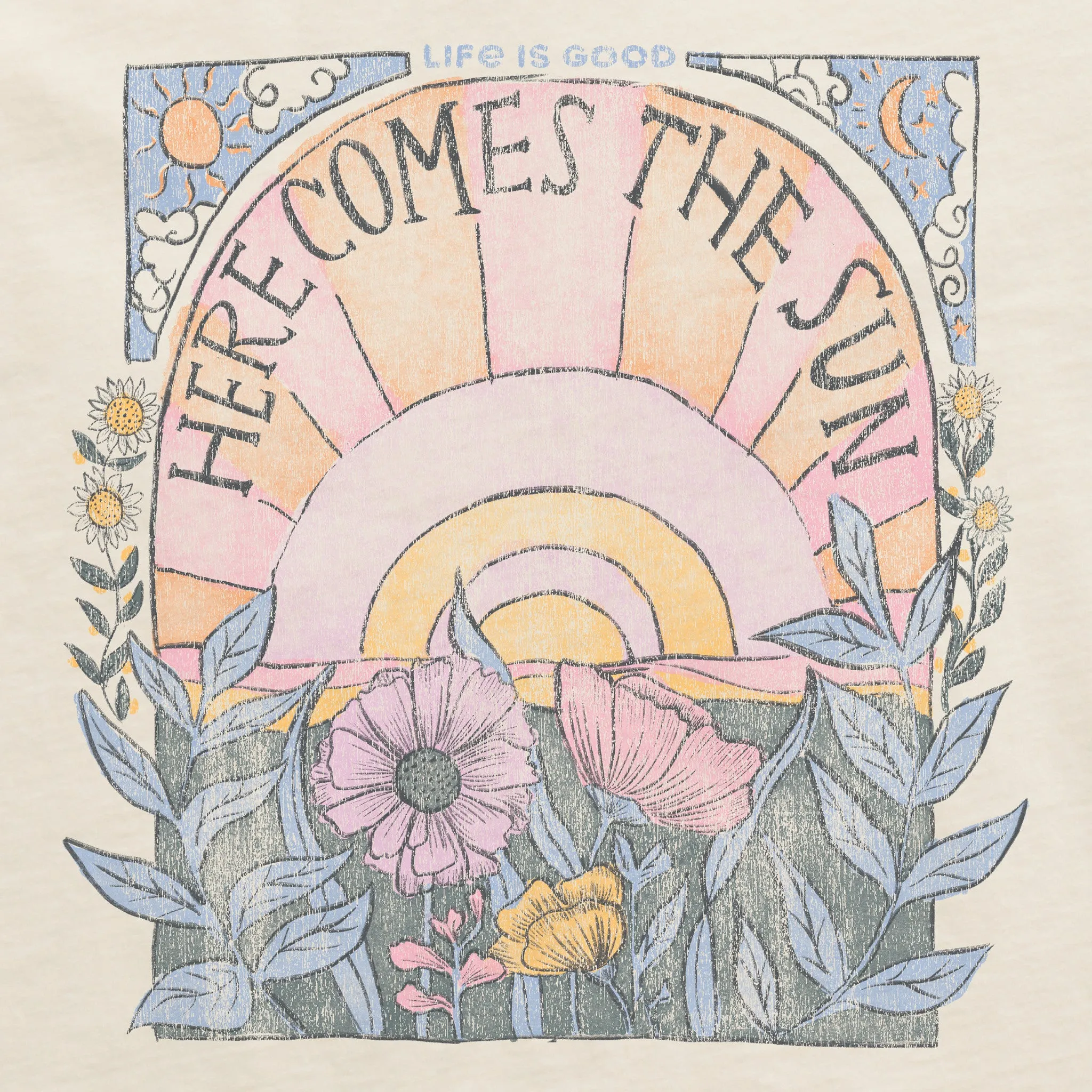 Women's Here Comes The Sun Hippie Crusher Tank Life is Good
