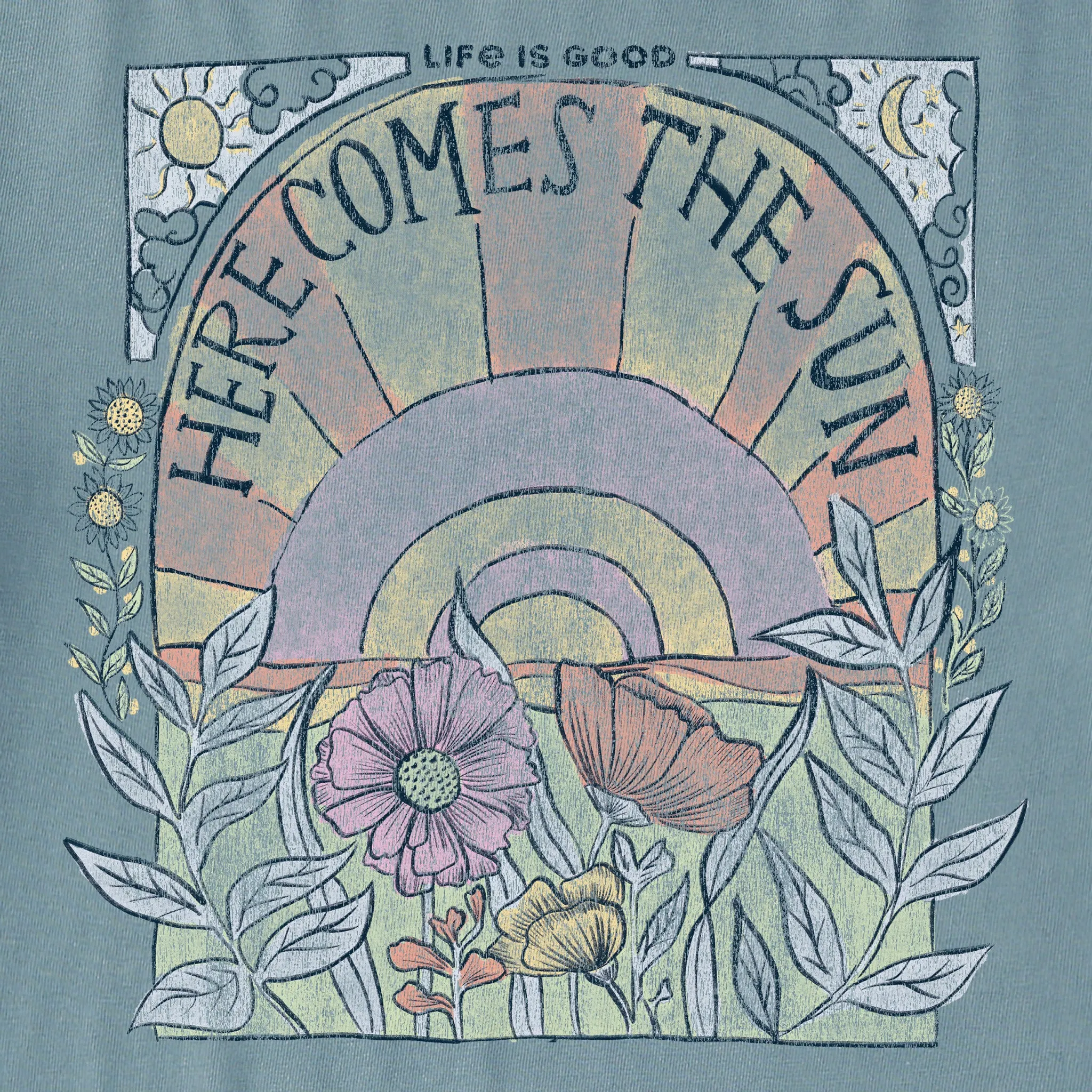 Women's Here Comes The Sun Hippie Crusher Tank Life is Good