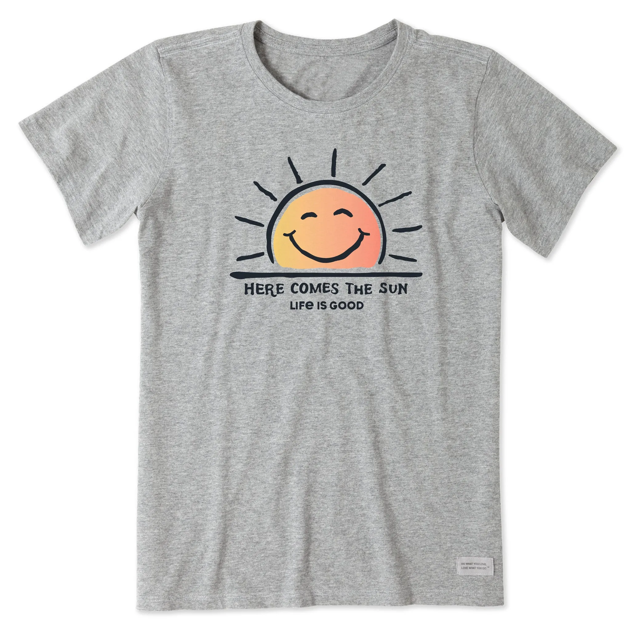 Women's Here Comes The Sun Smile Short Sleeve Crusher Tee Life is Good